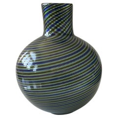 Ercole Barovier for Barovier and Toso Murano Glass Striato Vase Signed