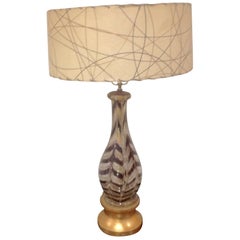 Ercole Barovier for Barovier and Toso Rare Graffito Lamp