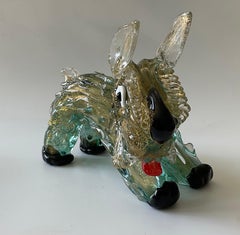 Ercole Barovier for Barovier and Toso Rare Murano Glass Sculpture of a Dog