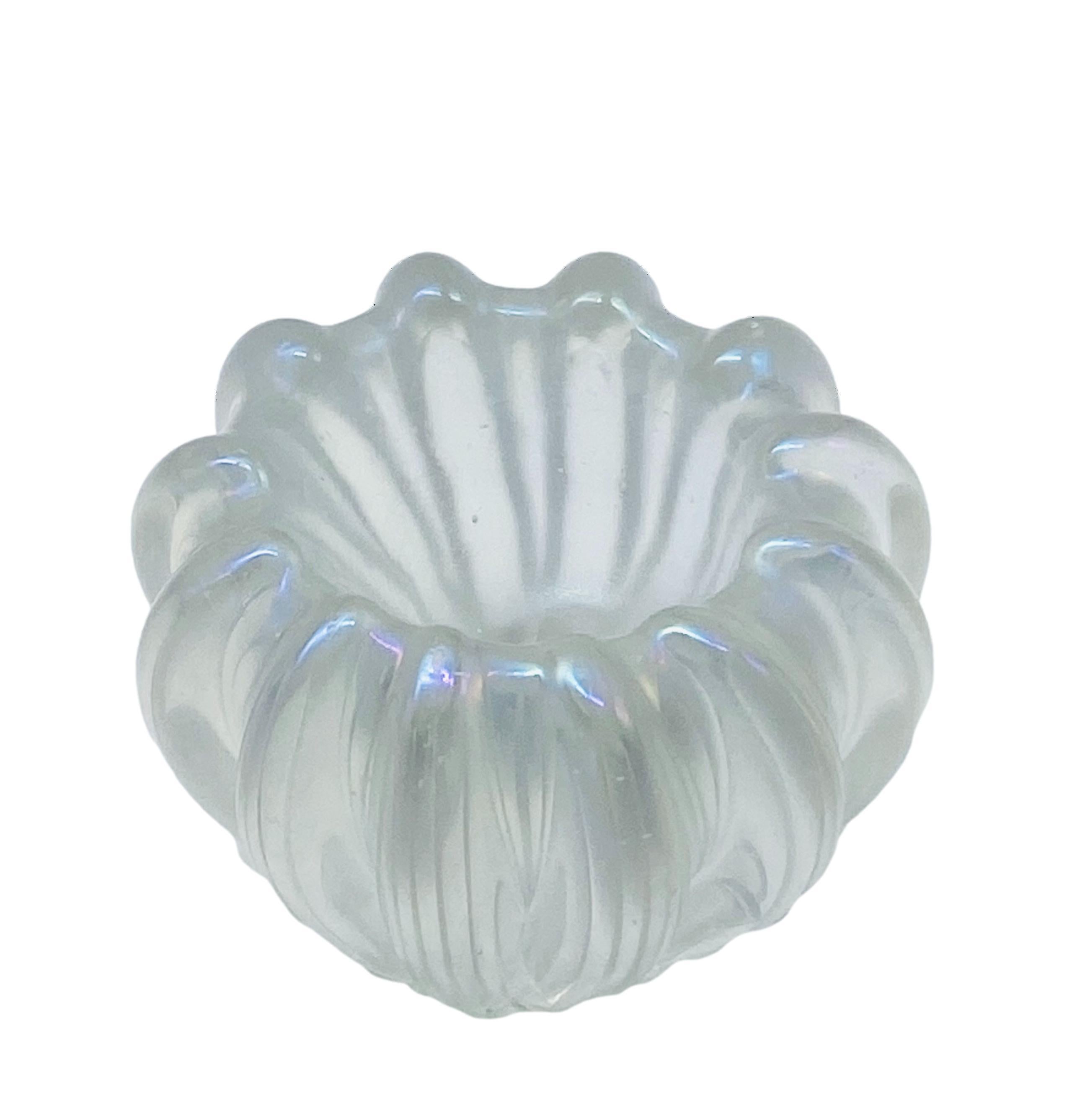 Mid-Century Modern Ercole Barovier for Barovier & Toso Iridescent Glass Bowl, Italy, 1948