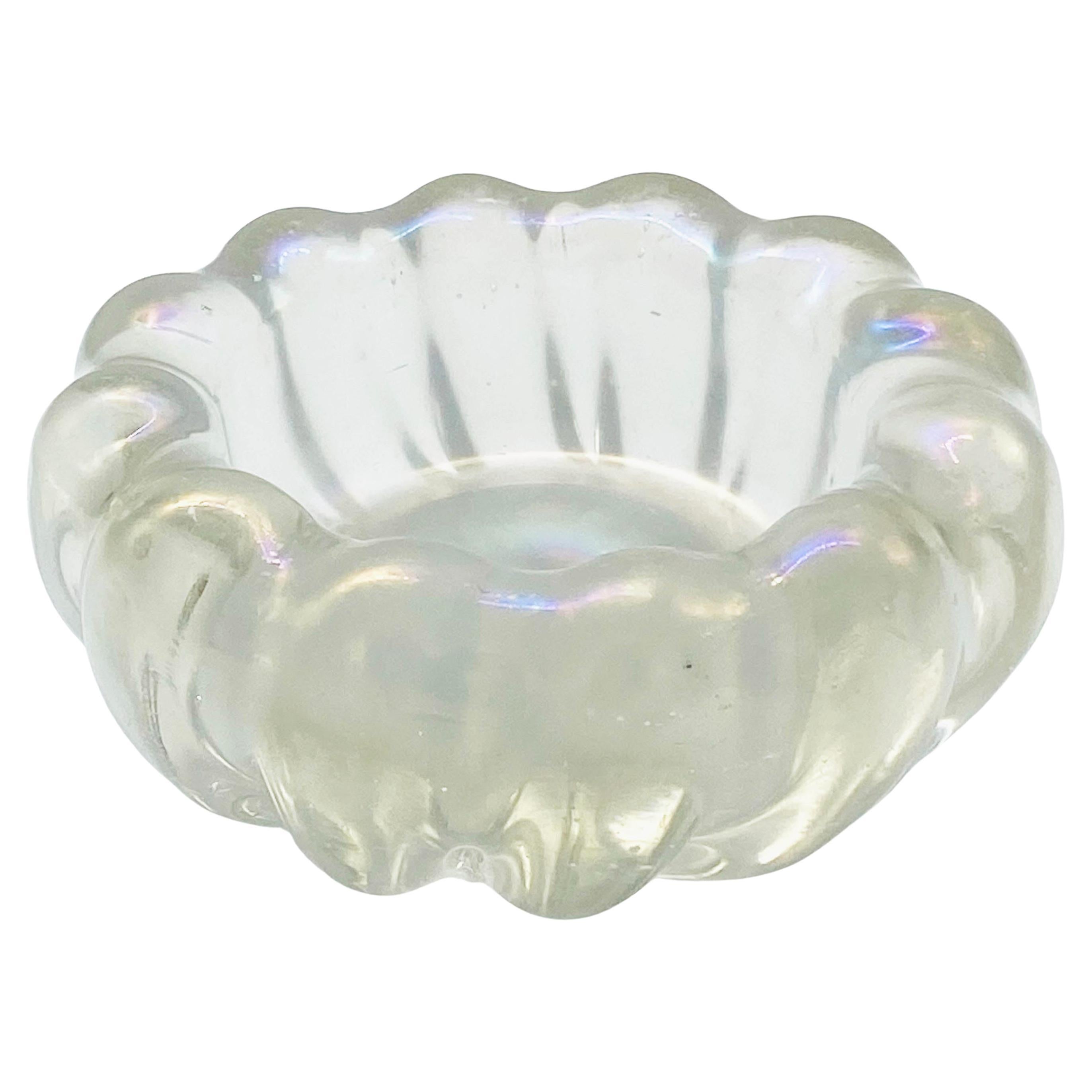 Ercole Barovier for Barovier & Toso Iridescent Glass Bowl, Italy 1948 For Sale