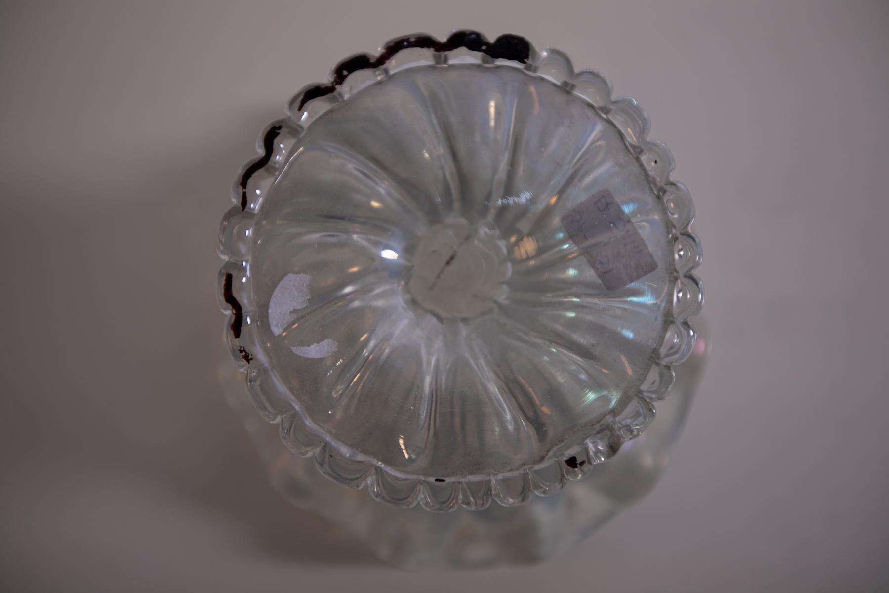 Crystal Ercole Barovier for Barovier & Toso Iridescent Vase, 1930s For Sale