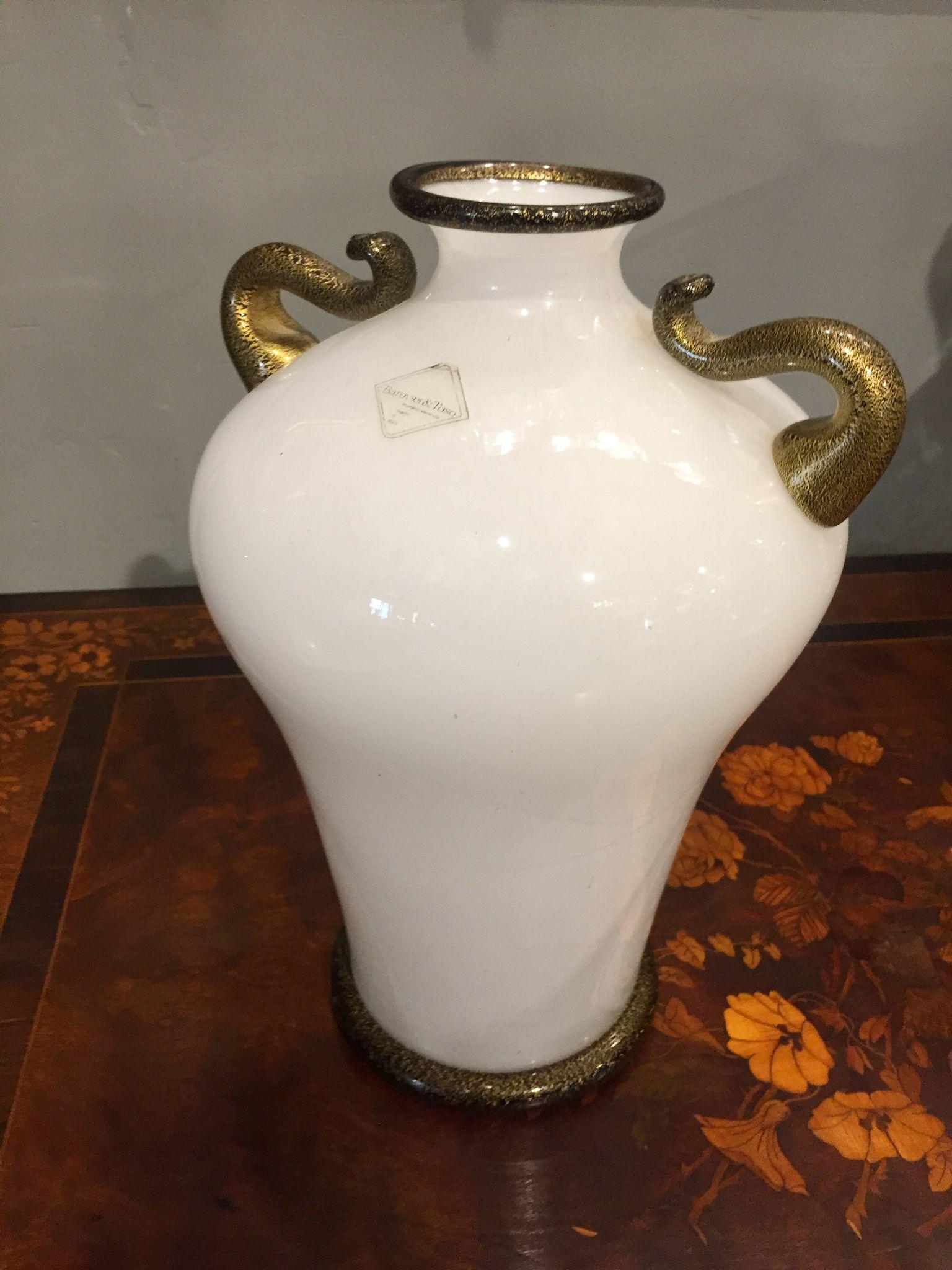 italien Ercole Barovier pour Barovier &amp; Toso, vase Primavera en verre de Murano, Italie 1980 en vente