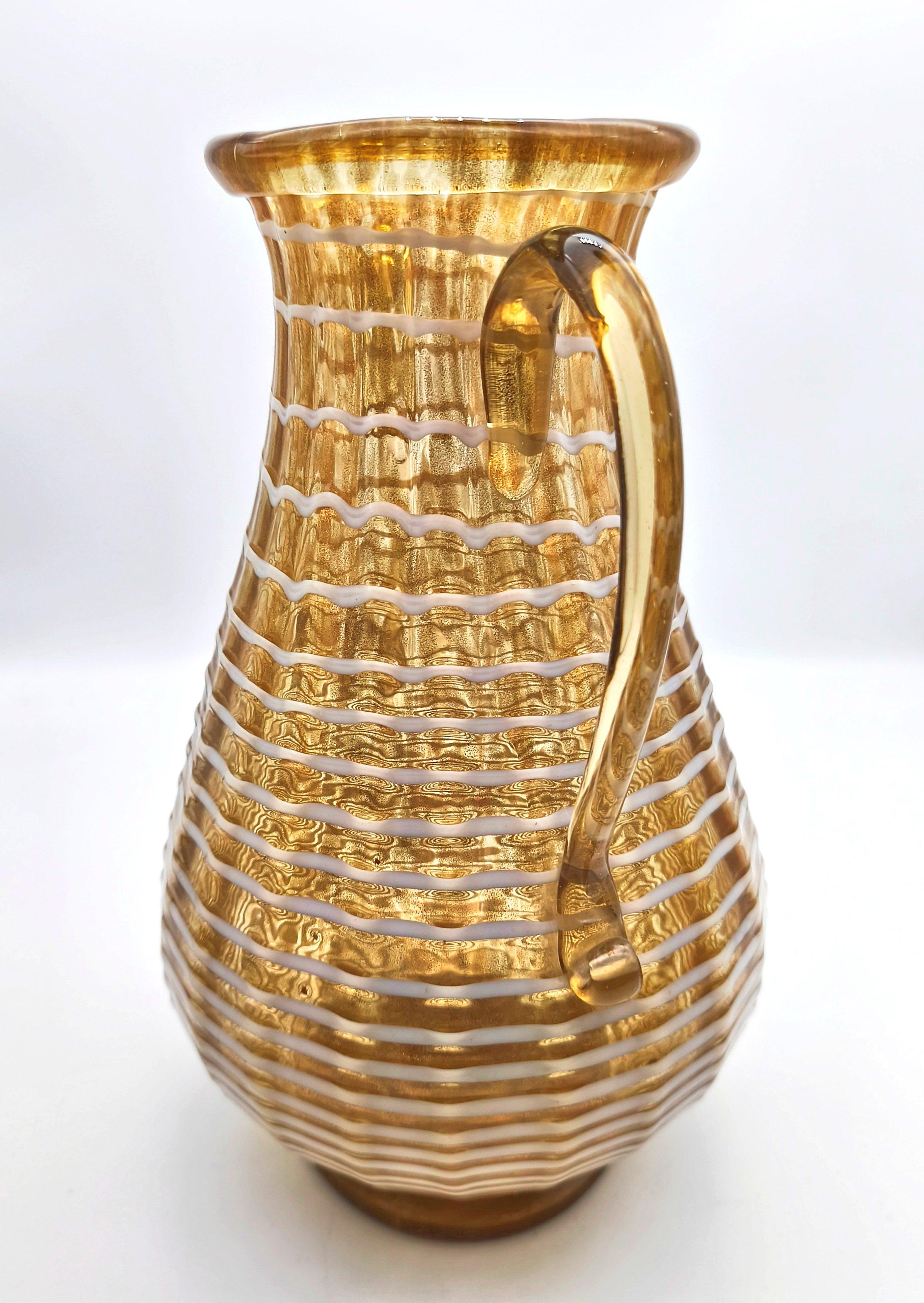 Ercole Barovier für Ferro Toso Barovier, Murano-Glasvase 