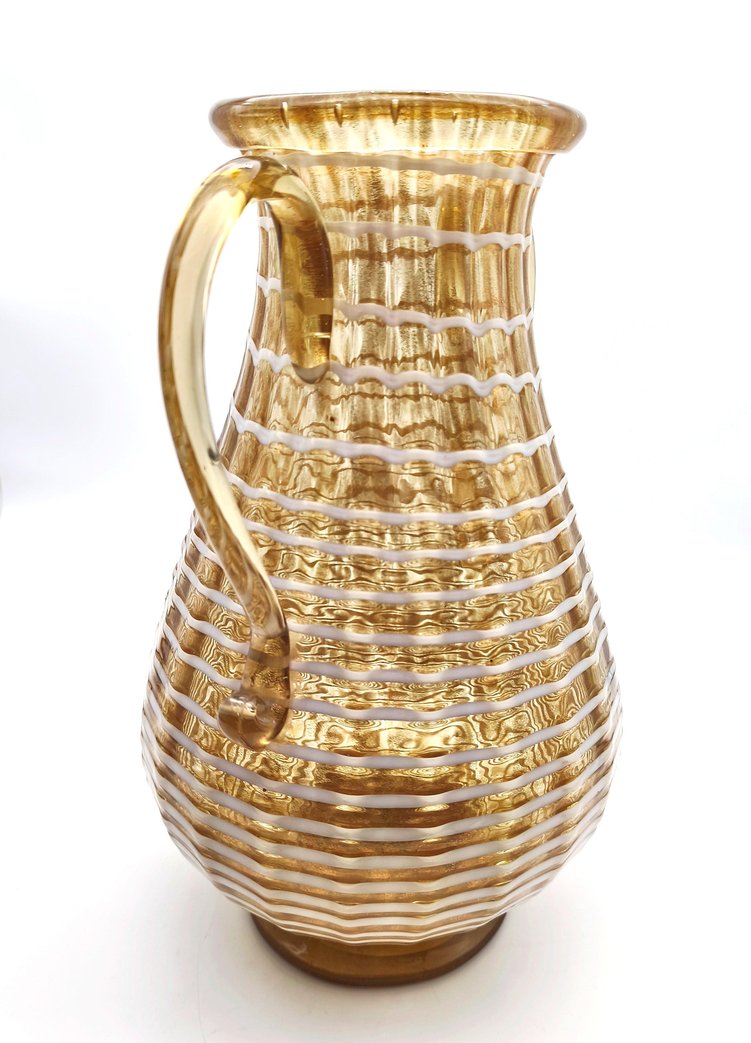 Ercole Barovier für Ferro Toso Barovier, Murano-Glasvase 