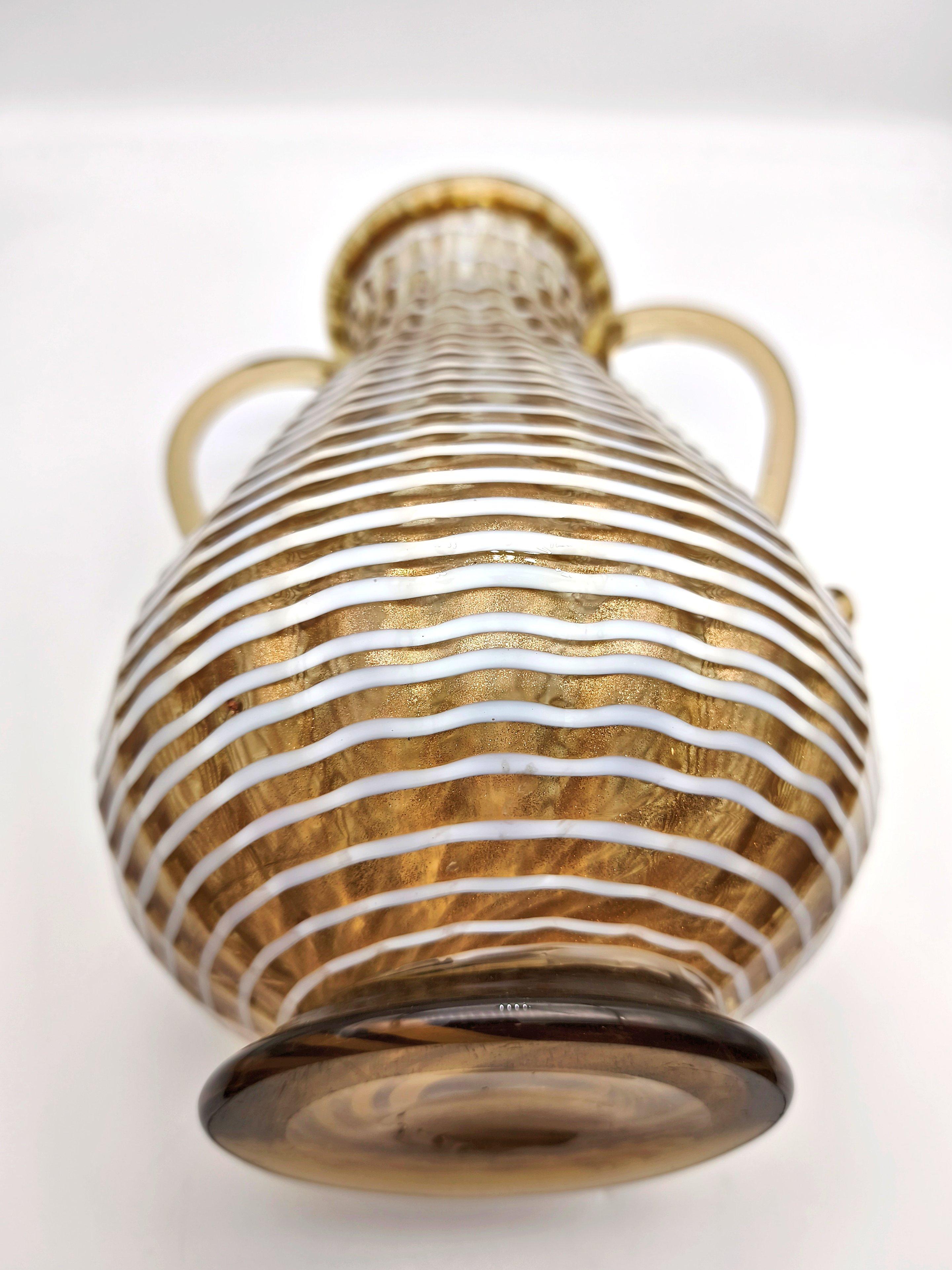 Ercole Barovier für Ferro Toso Barovier, Murano-Glasvase 