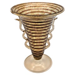 Ercole Barovier for Ferro Toso Barovier, murano glass vase "avventurina"