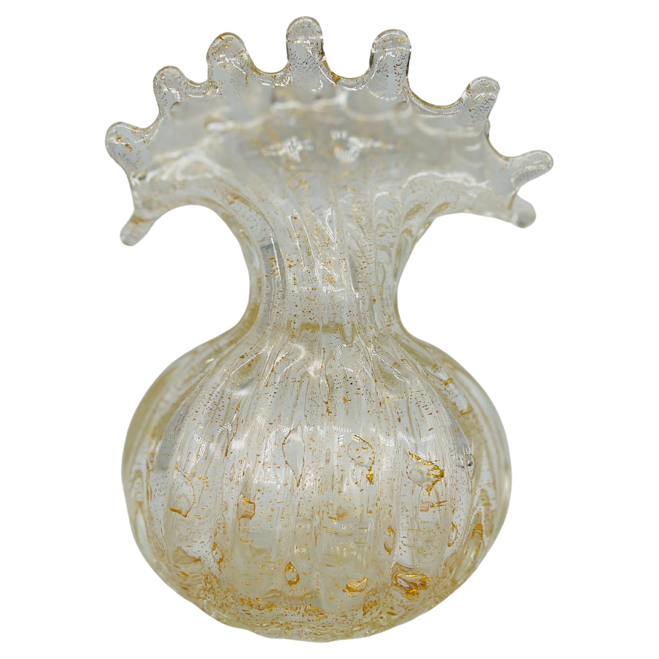 Ercole Barovier (italiano, 1889-1974) Vaso 'Cordonato d'Oro' C.C. 1965 Vetro di Murano