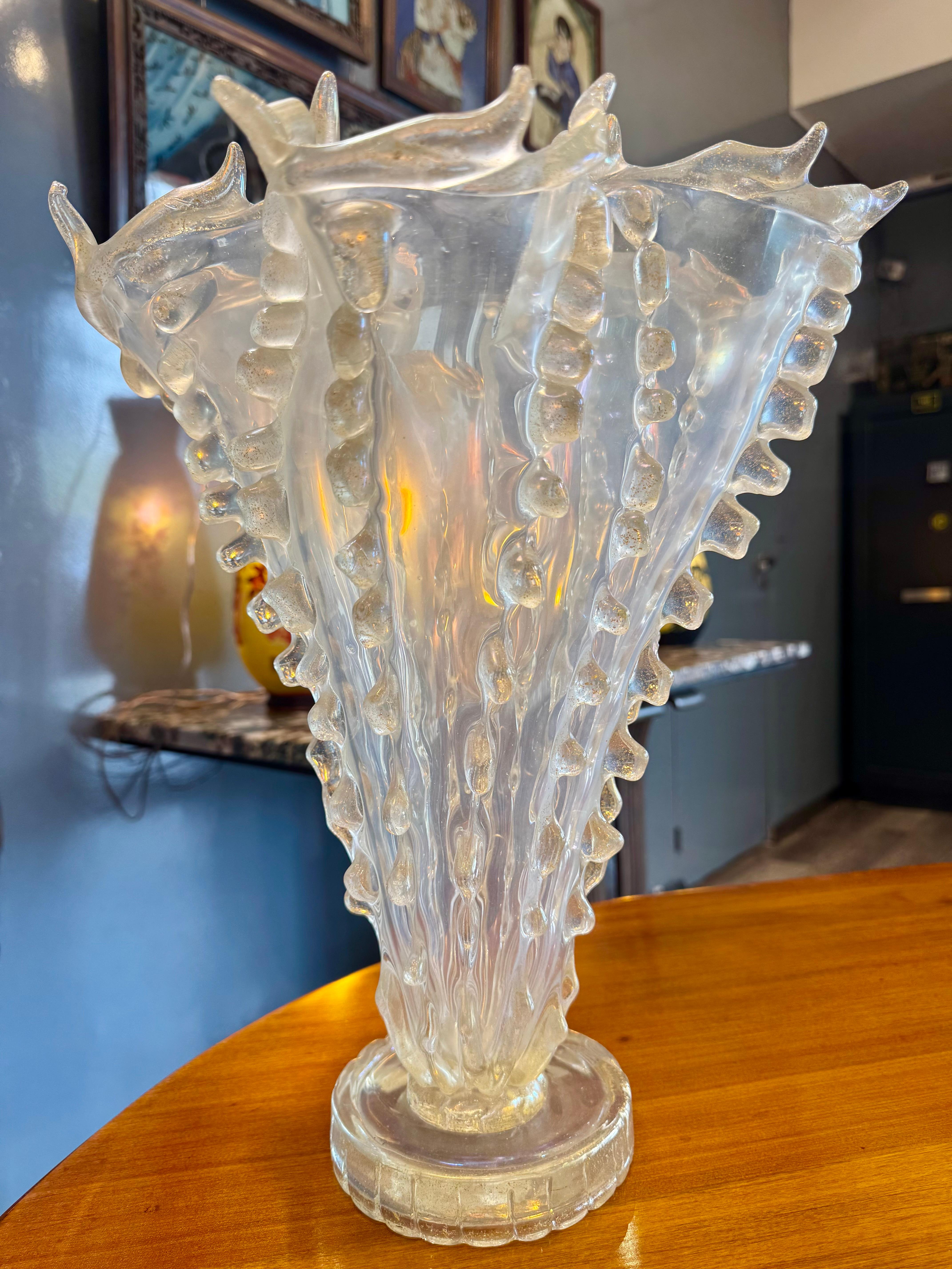 Ercole Barovier Medusa Glasvase für Ferro Barovier Tosso, 1938 im Angebot 2