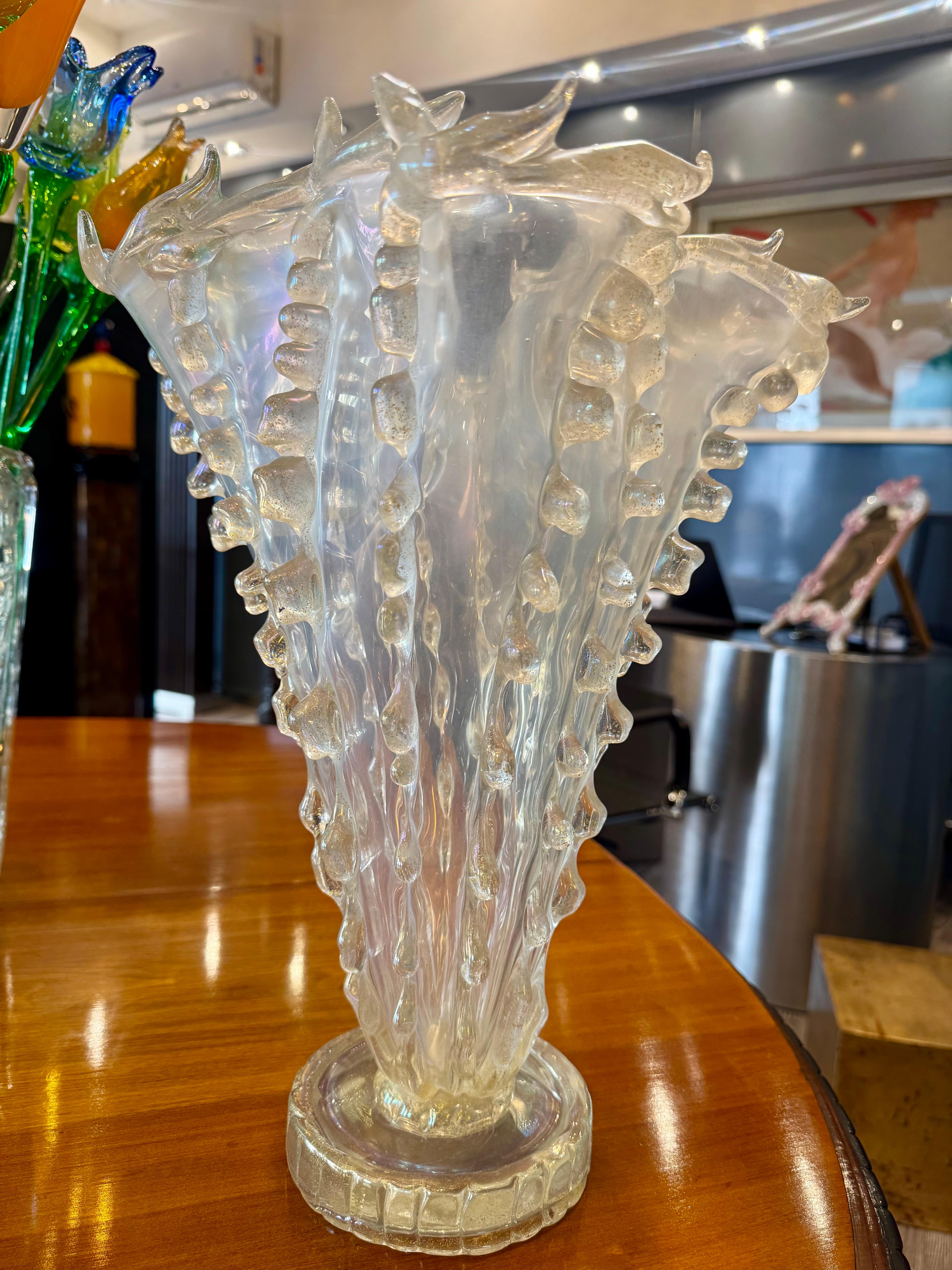 Ercole Barovier Medusa Glasvase für Ferro Barovier Tosso, 1938 im Angebot 3