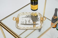 Ercole Barovier Mirror-Engraved Murano Glass Italian Serving Tray, 1940s