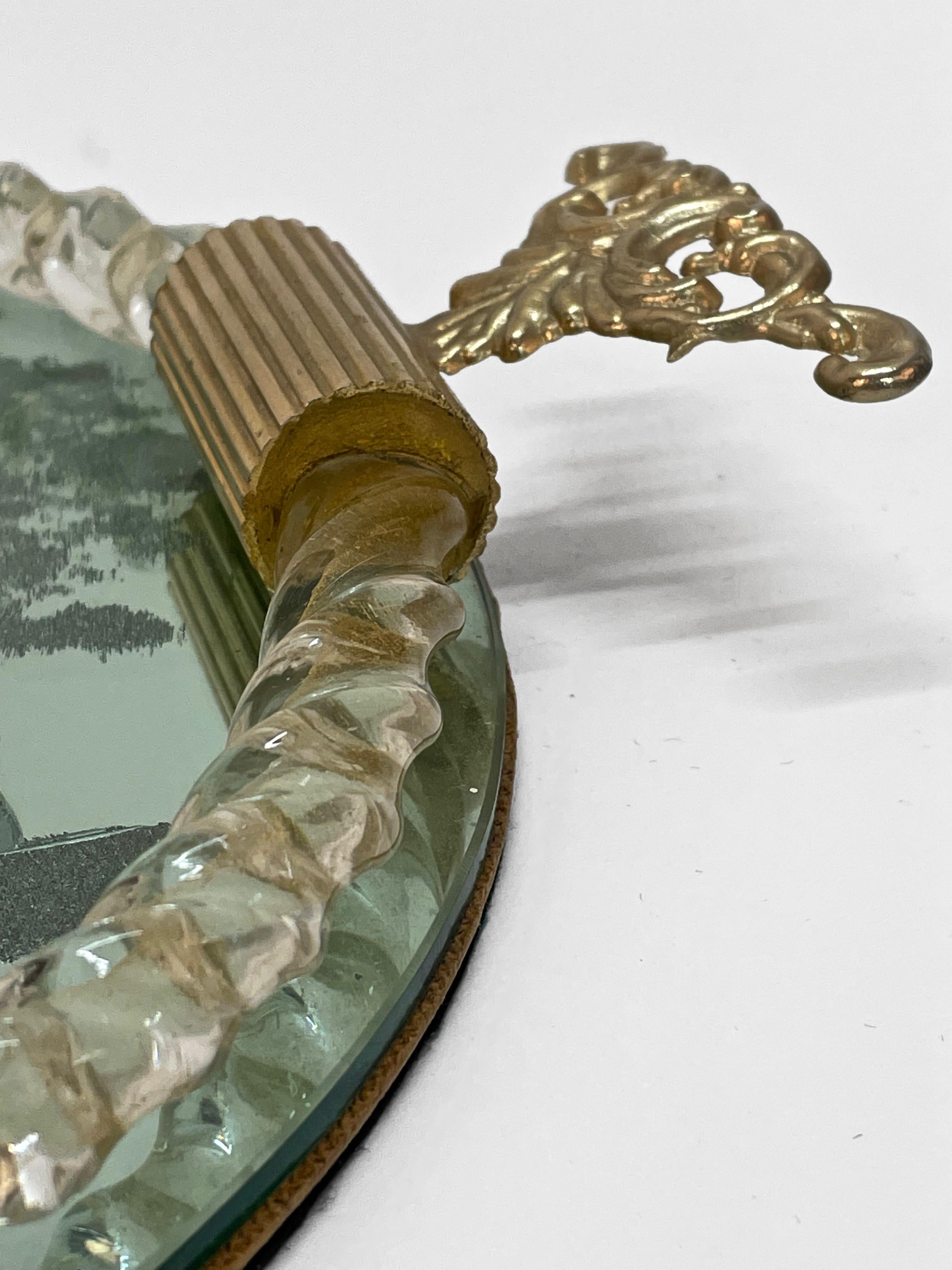 Vassoio da portata italiano in vetro di Murano inciso a specchio di Ercole Barovier, anni '1940 in vendita 3