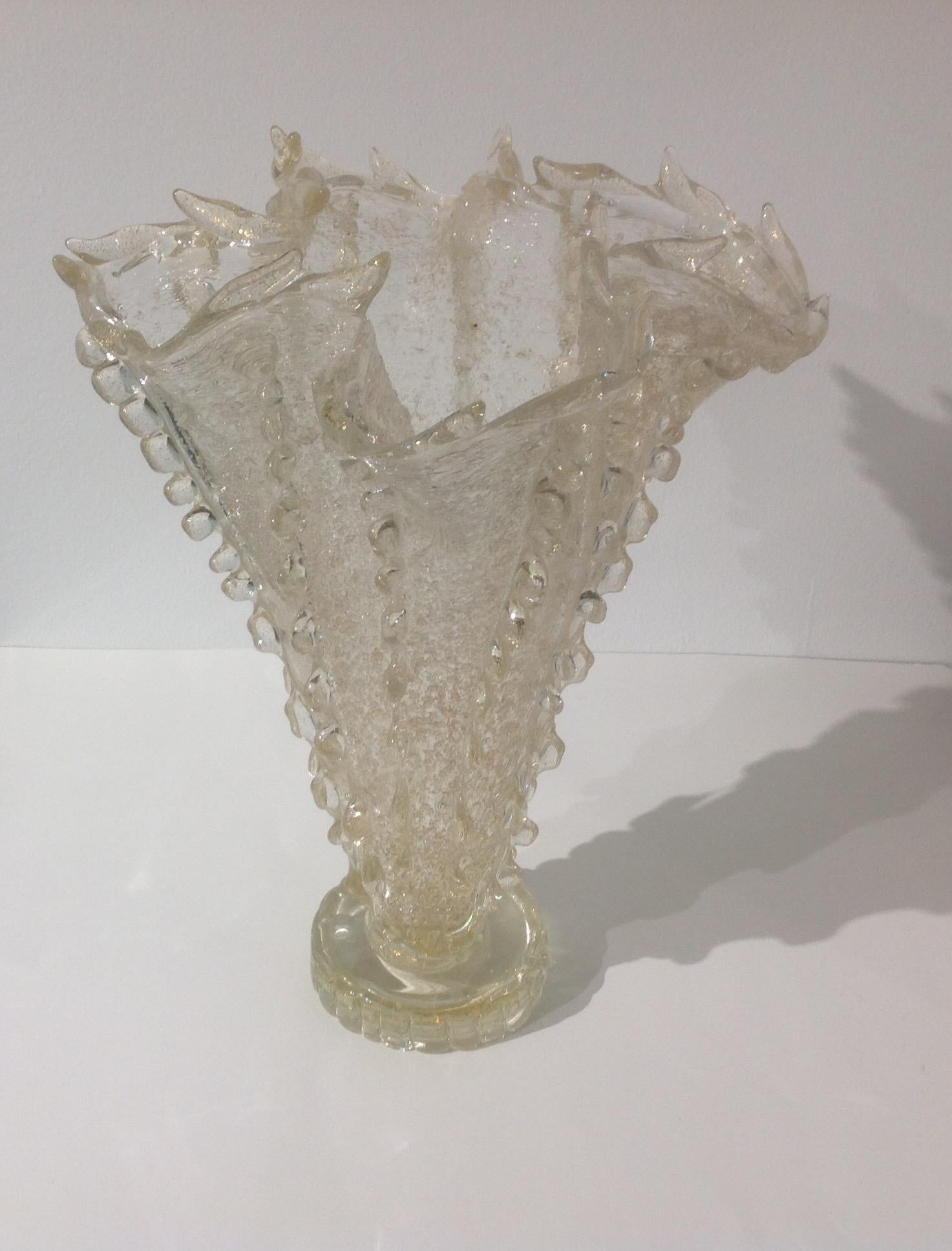 Ercole Barovier Monumental Murano Medusa vase for Ferro Toso Barovier For Sale 3