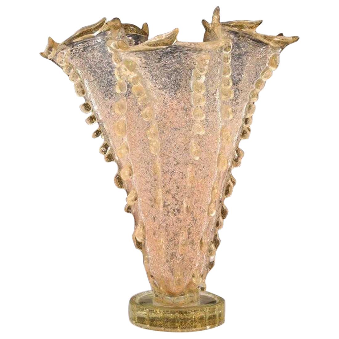 Ercole Barovier Monumental Murano Medusa vase for Ferro Toso Barovier For Sale