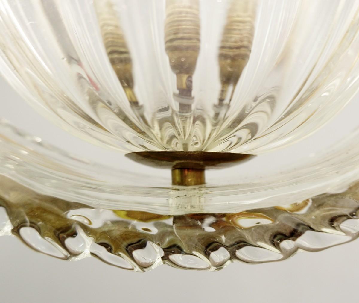 Mid-Century Modern Ercole Barovier Murano 4 Arms Light, 1930s