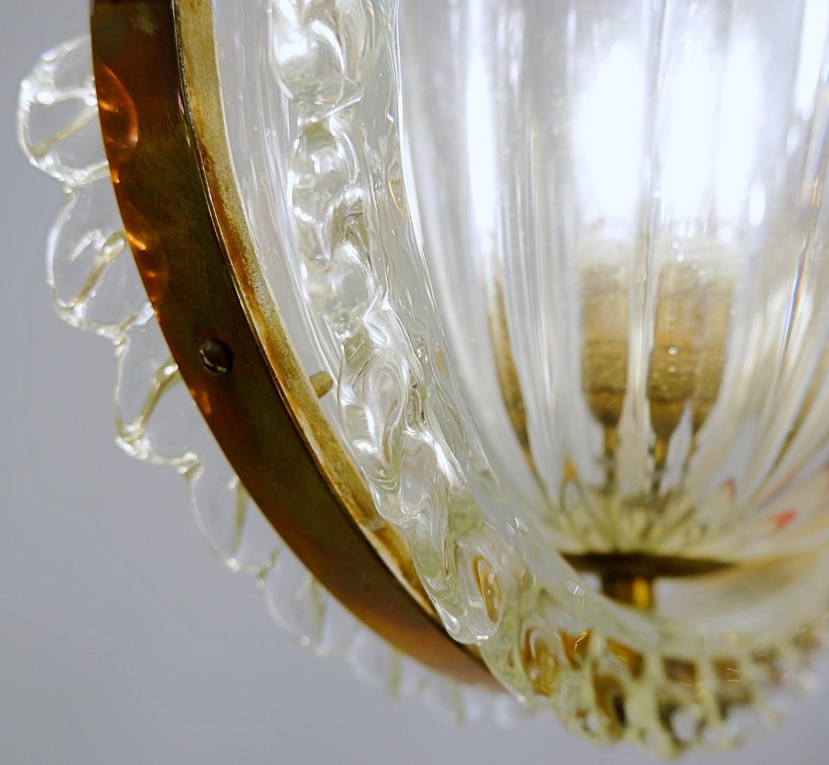 Italian Ercole Barovier Murano 4 Arms Light, 1930s