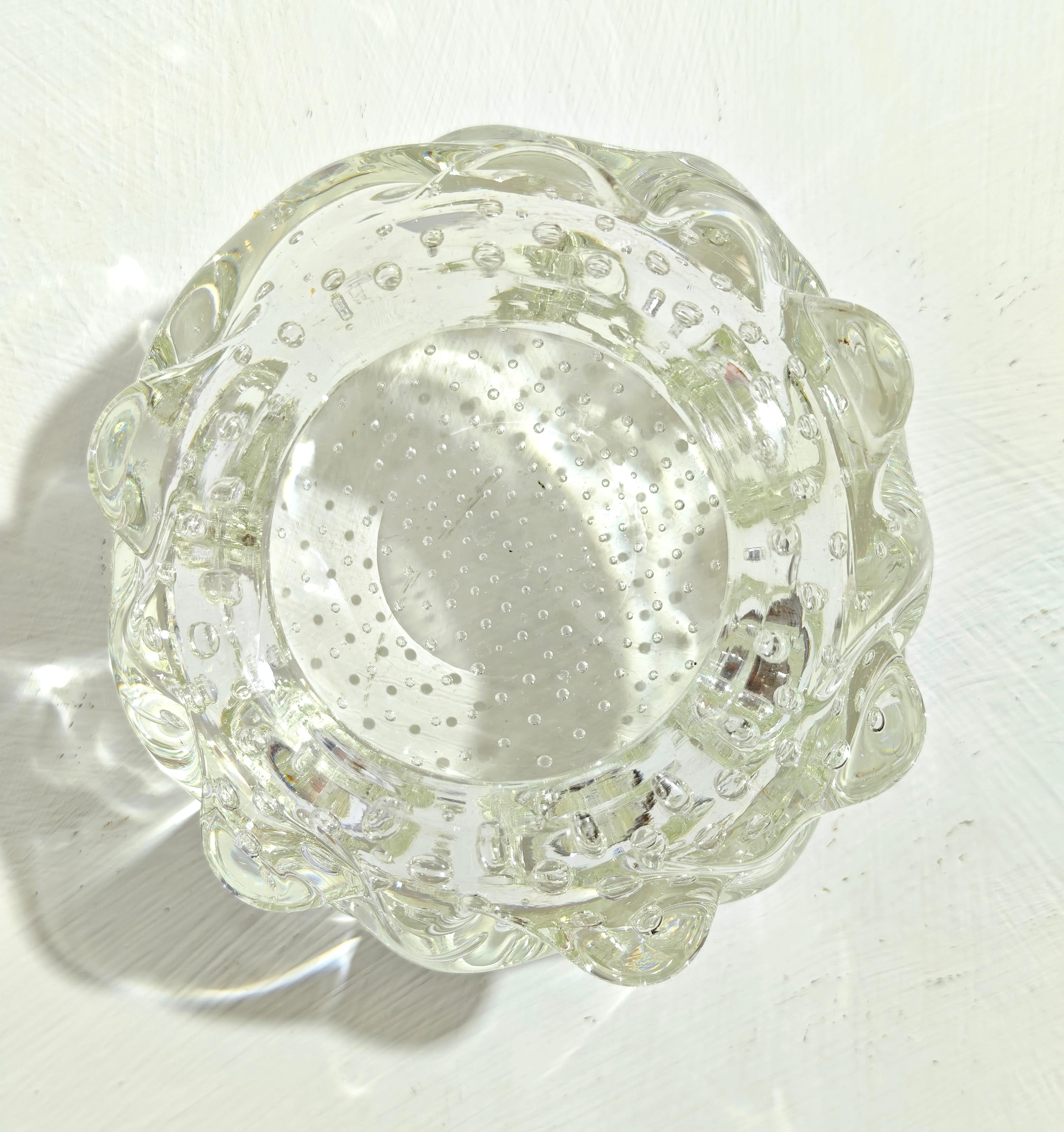 Ercole Barovier Posacenere in vetro di Murano Italia anni '50 metà secolo Barovier&Toso In condizioni ottime in vendita a Palermo, IT