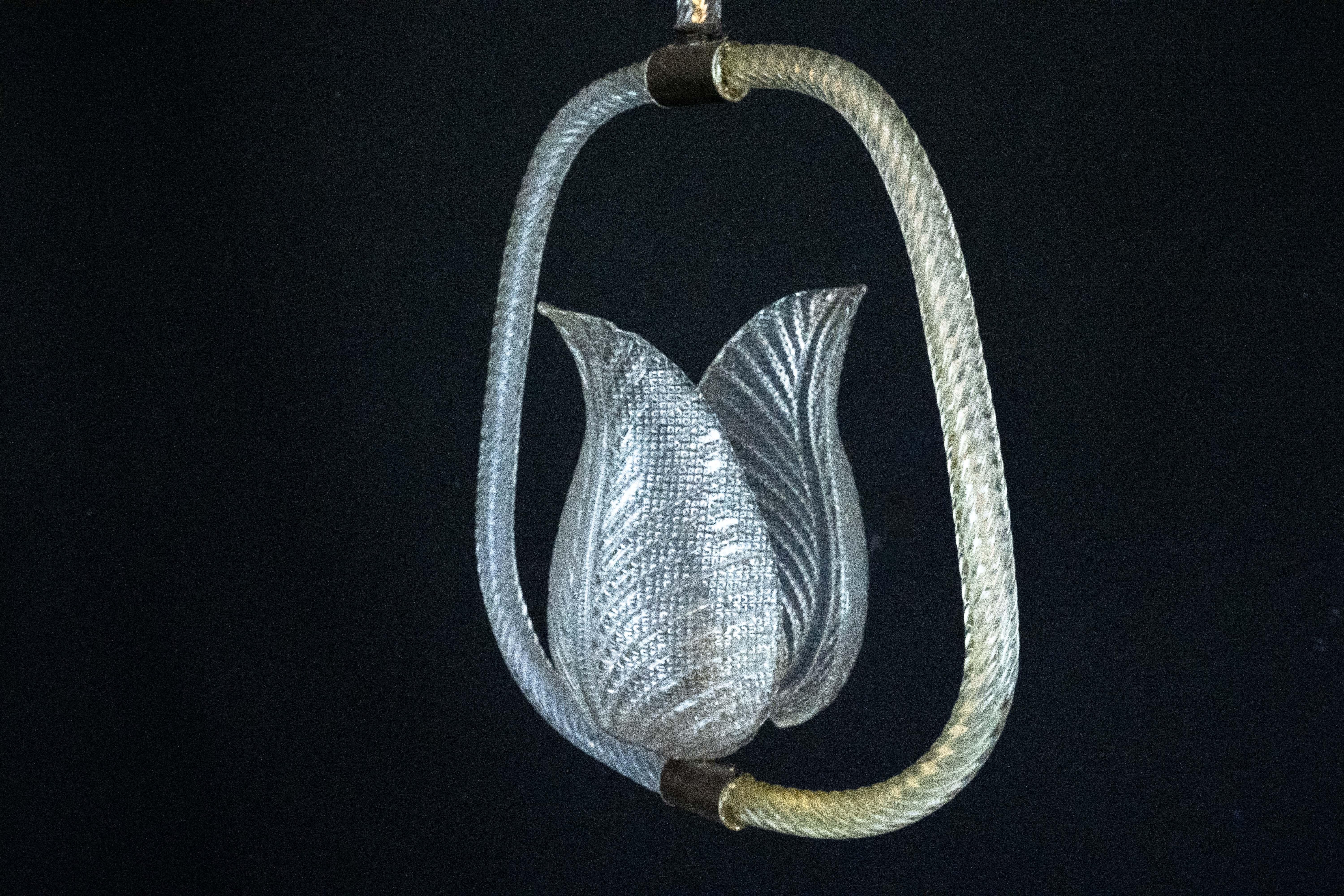 Lámpara de cristal de Murano Ercole Barovier. Italia años 40 en venta 3