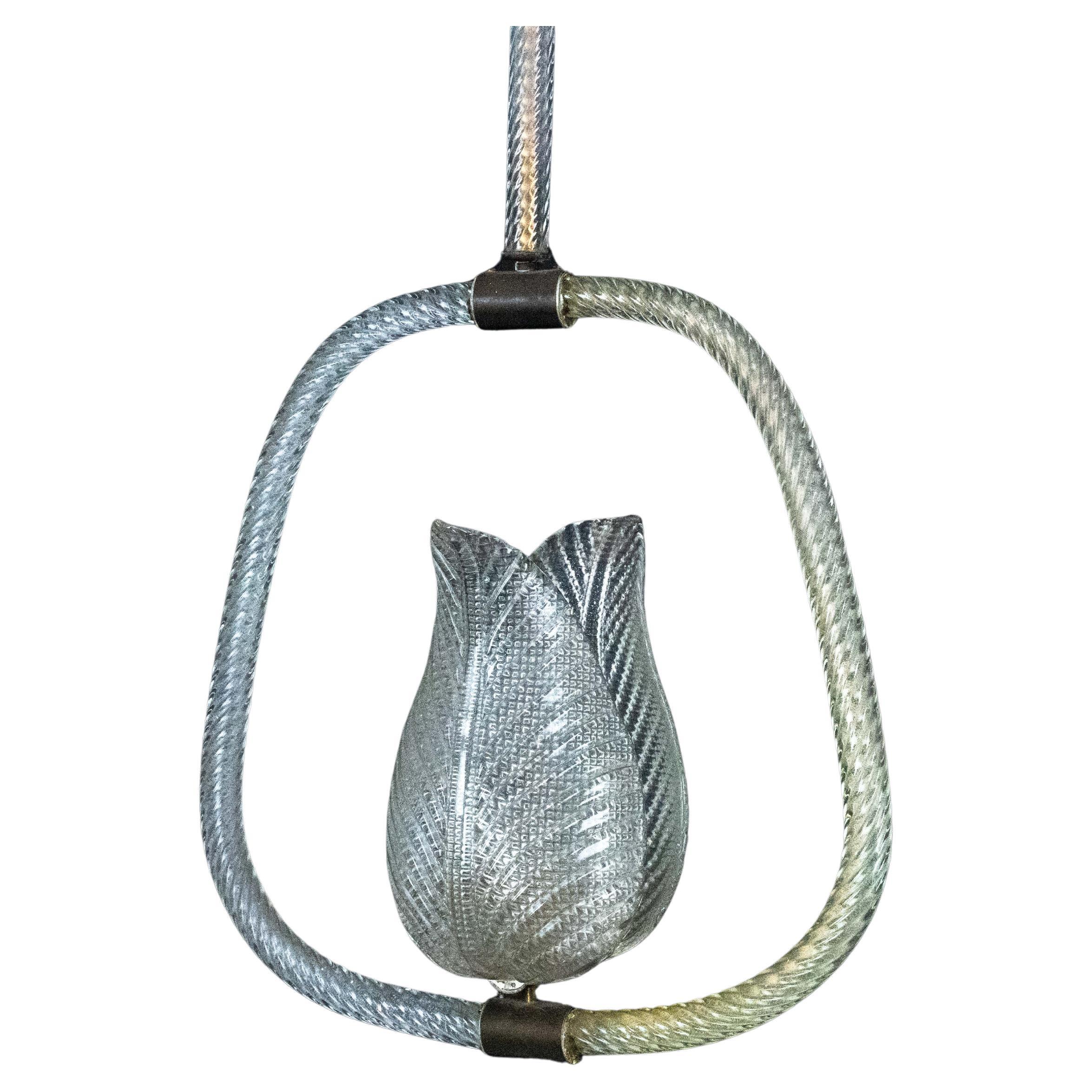 Ercole Barovier Kronleuchter aus Murano-Glas. Italien 1940er Jahre