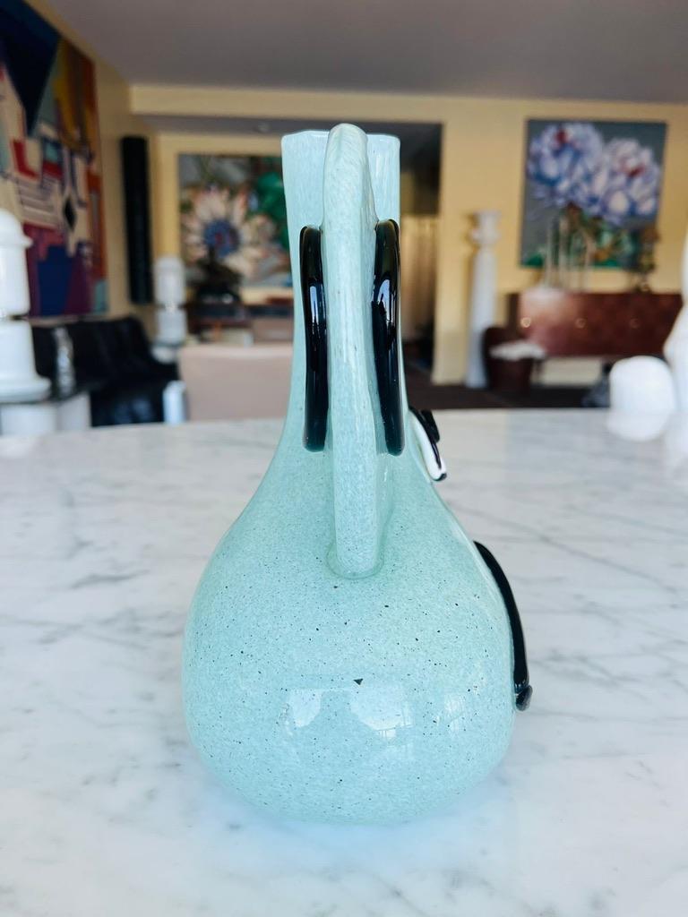 Milieu du XXe siècle Ercole Barovier, vase tricolore en verre de Murano 'Eugenio' circa 1951. en vente