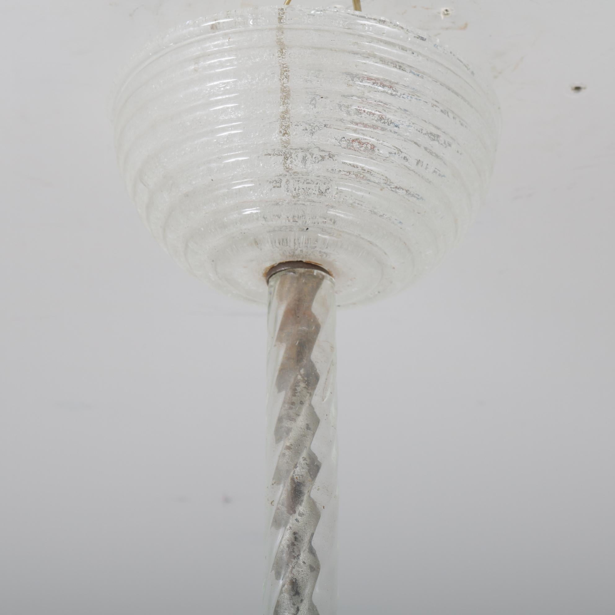 Ercole Barovier Murano Glass Hanging Lamp, Italy, 1930 In Good Condition For Sale In Amsterdam, NL