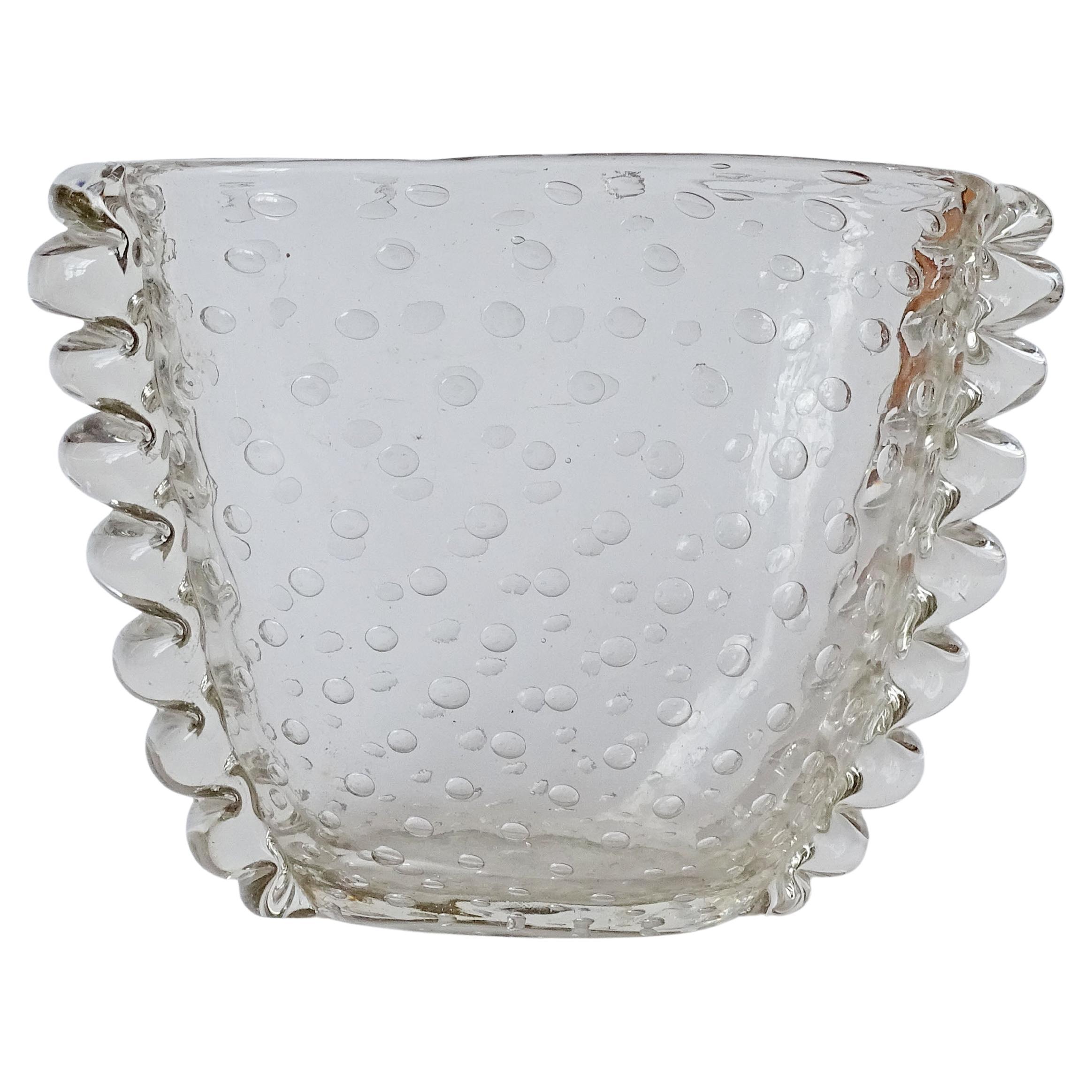 Ercole Barovier Murano Glass Vase for Ferro Toso Barovier Italy 1930s