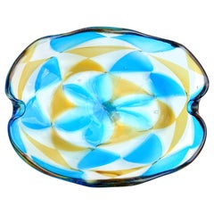 Ercole Barovier Murano Intarsio Mosaic Triangle Tessere Italian Art Glass Bowl
