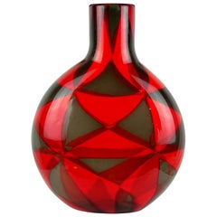 Ercole Barovier Murano Intarsio Mosaic Triangle Tessere Italian Art Glass Vase