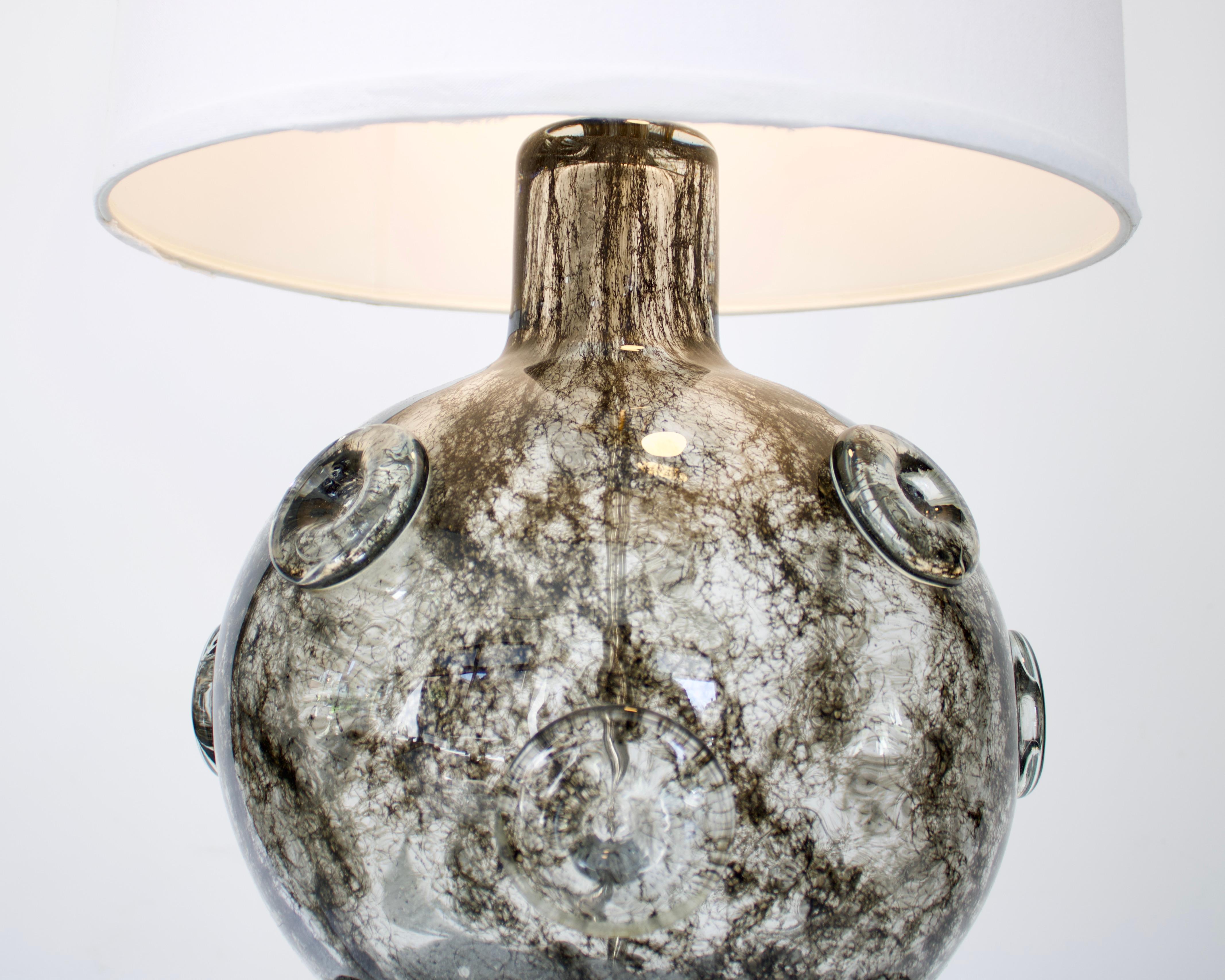 Ercole Barovier Murano Italian Glass Crepuscolo Italian Table Lamp, C `1930 For Sale 4