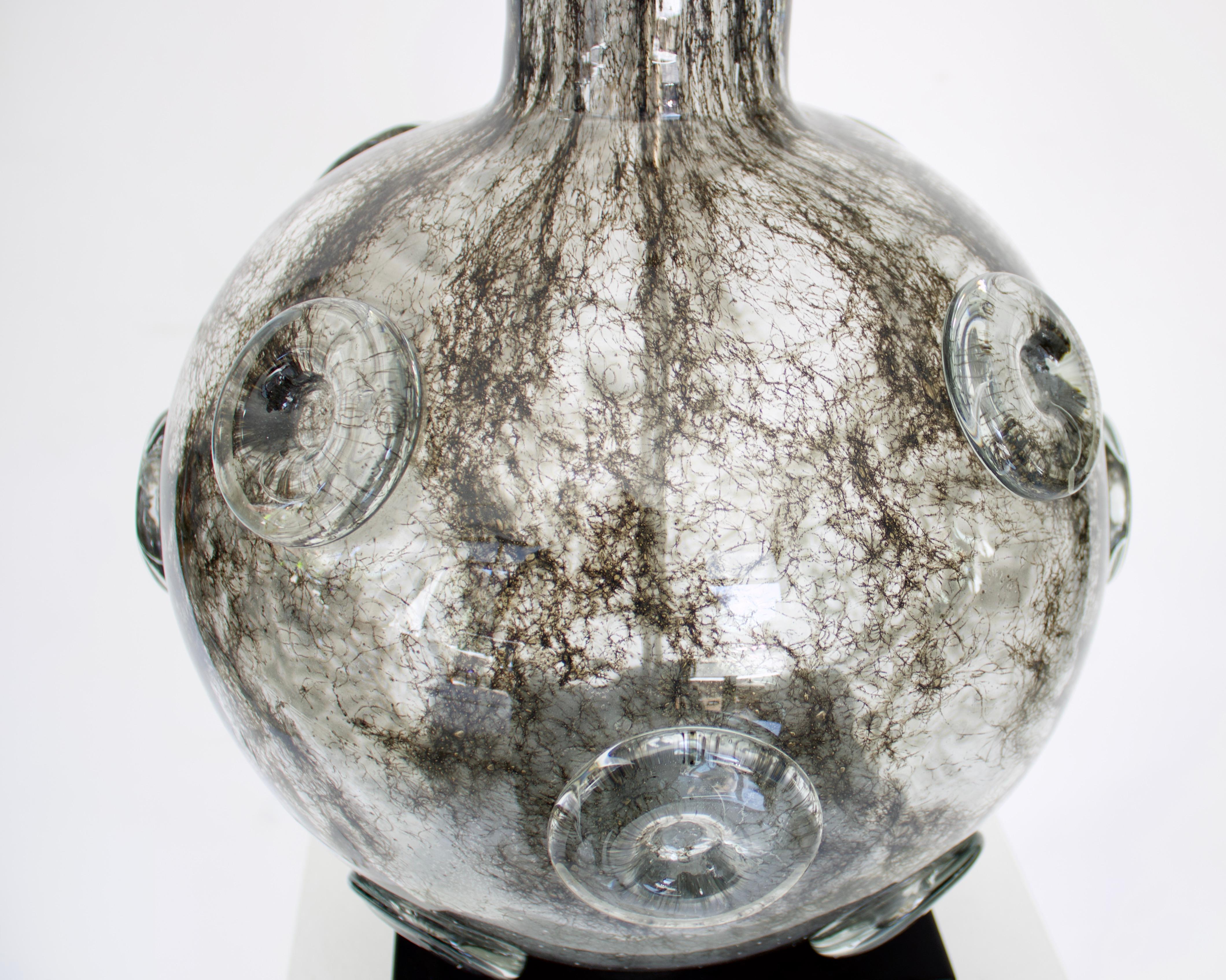 Ercole Barovier Murano Italian Glass Crepuscolo Italian Table Lamp, C `1930 For Sale 1