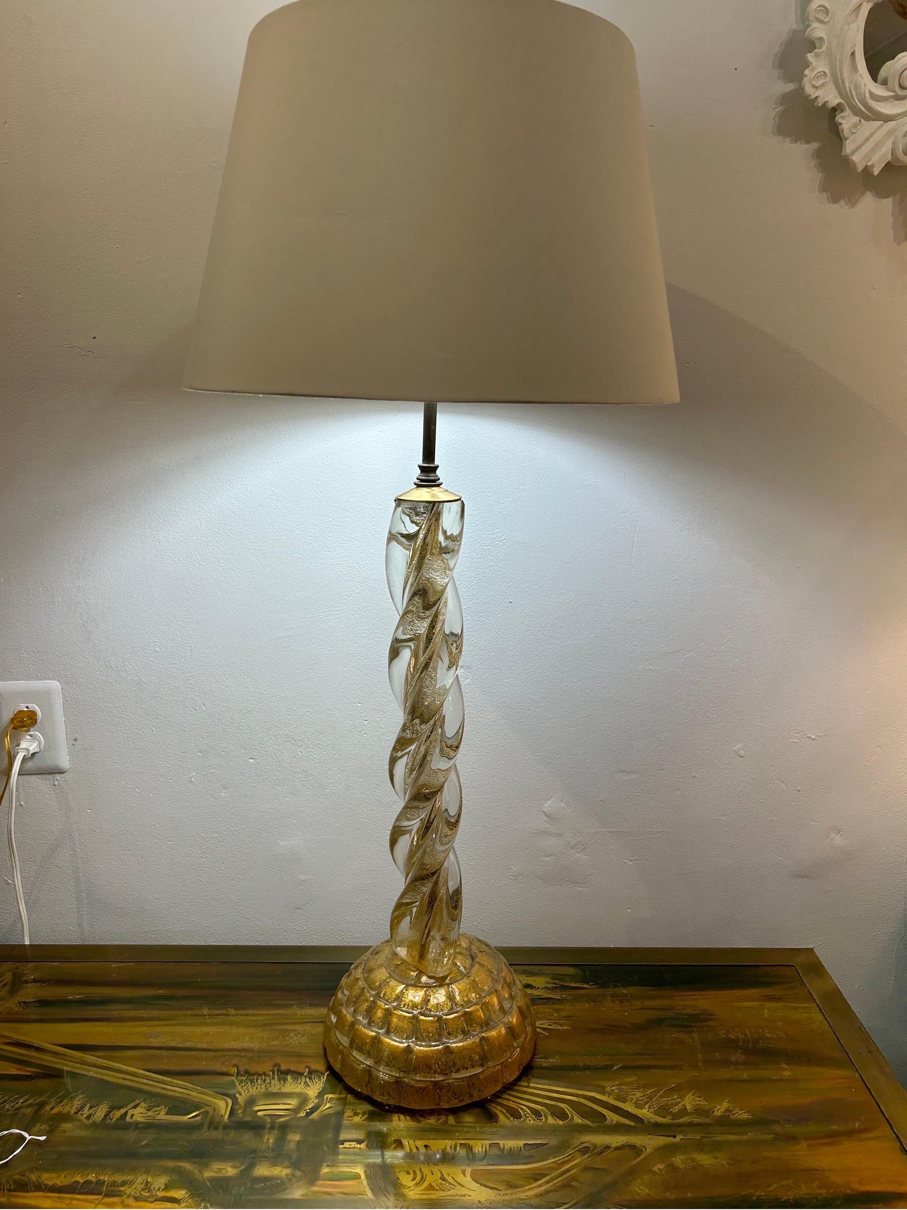 Ercole Barovier Murano Lenti base lamp.  For Sale 5