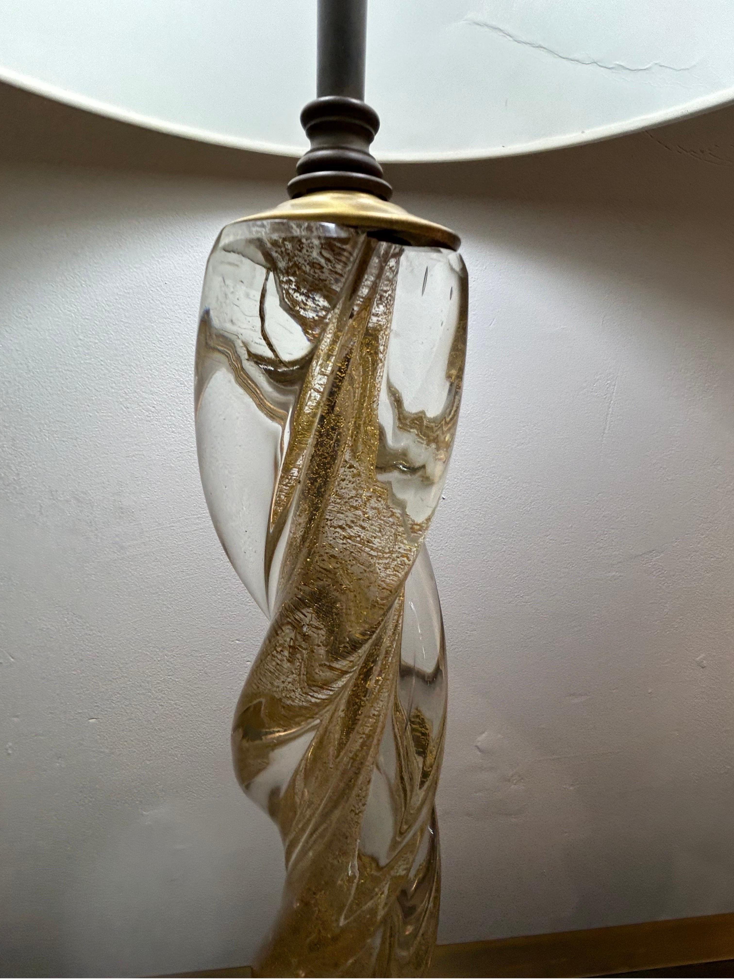 Ercole Barovier Murano Lenti base lamp.  For Sale 6