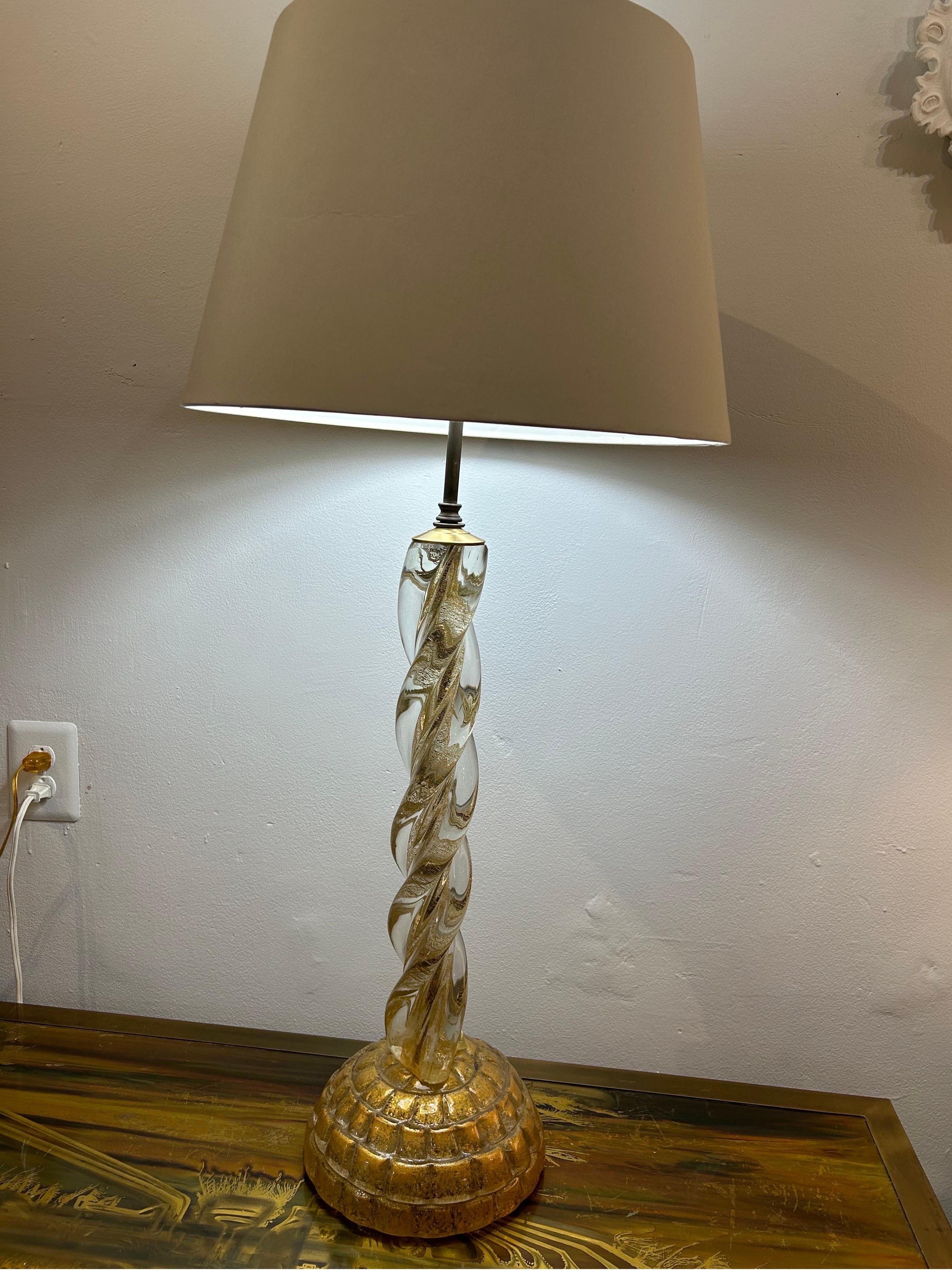Ercole Barovier Murano Lenti base lamp.  For Sale 8