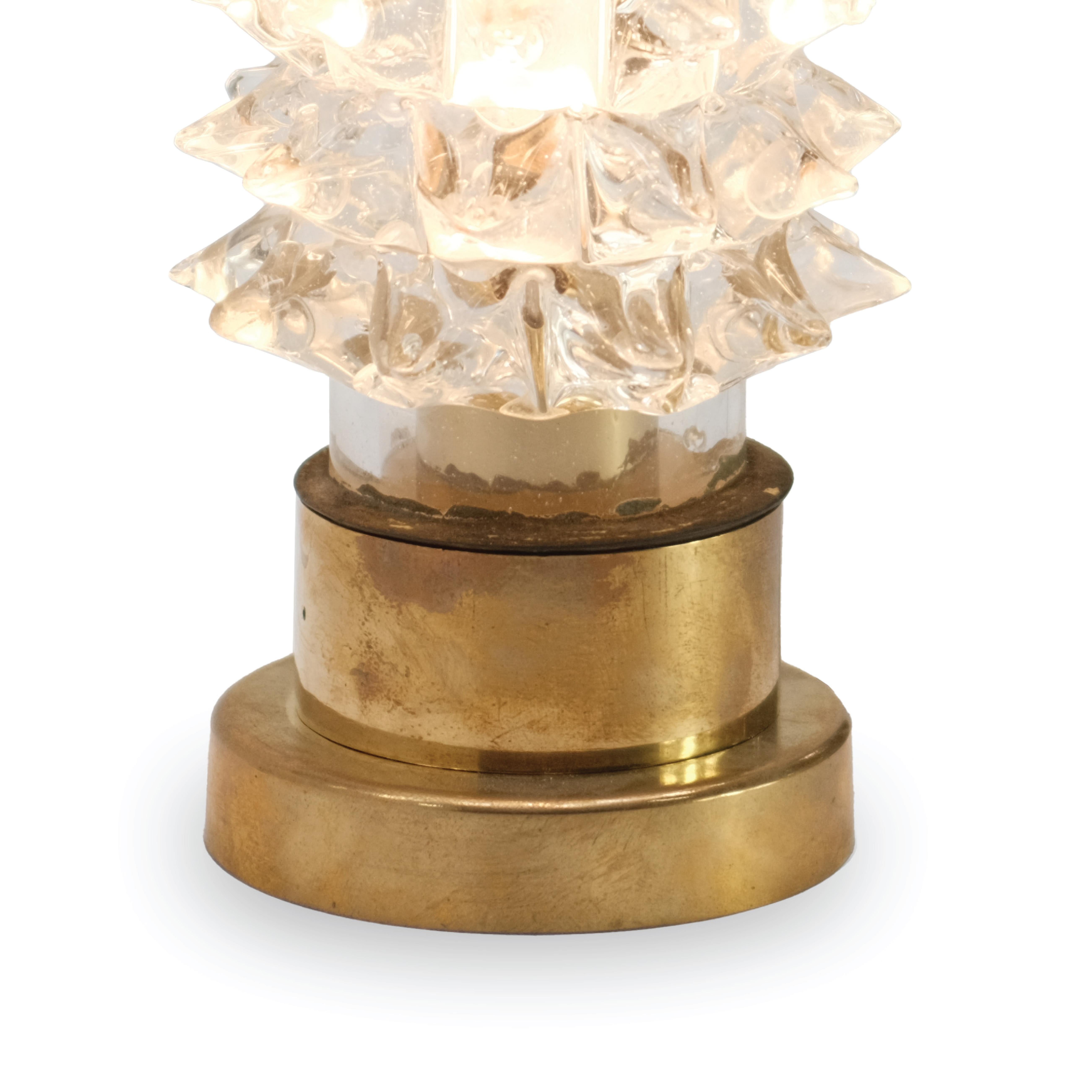 American Ercole Barovier, Murano pair of Table Lamps circa 1940 For Sale