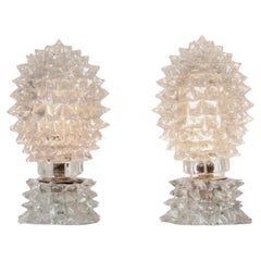 Ercole Barovier, Murano Paar Tischlampen um 1940