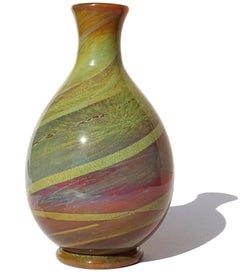 Ercole Barovier Murano Signed 1956 Italian Art Glass Flower Vase Opal Chalcedony