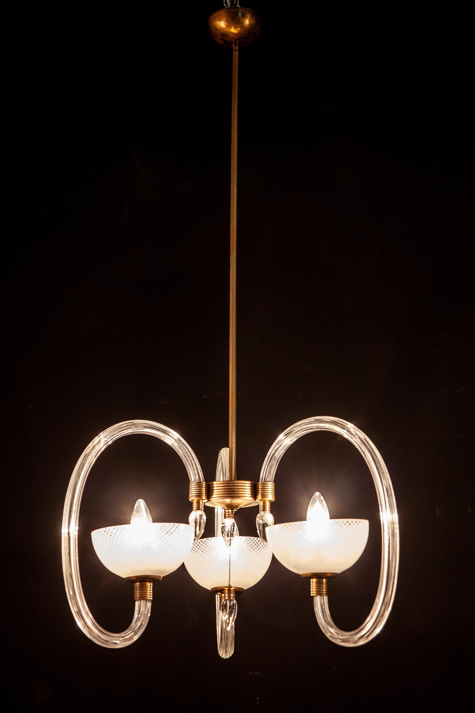Ercole Barovier Kostbarer Murano-Kronleuchter 