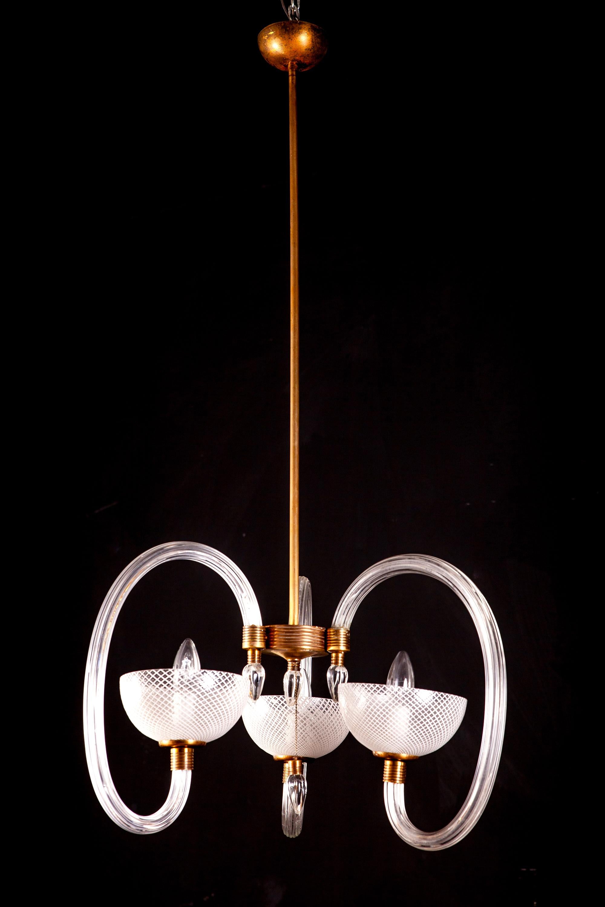 Ercole Barovier Kostbarer Murano-Kronleuchter 