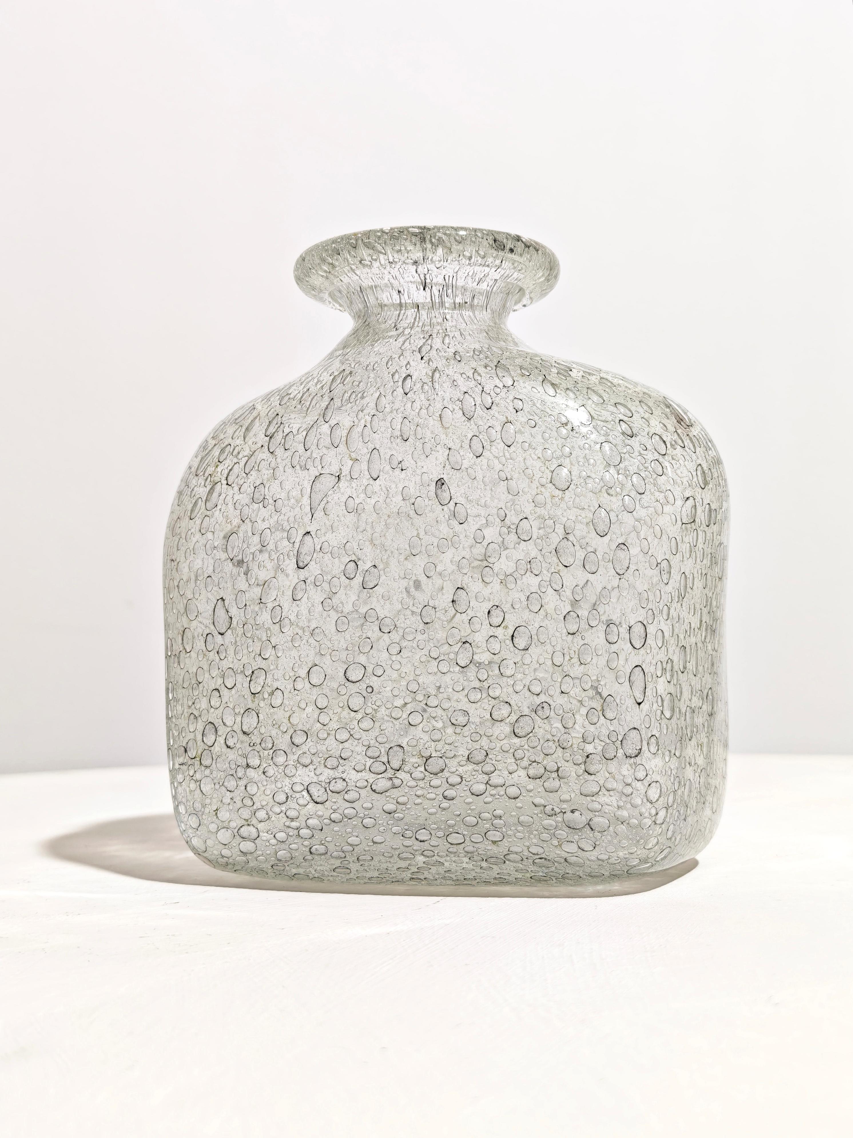 Verre de Murano Ercole Barovier Production  Vase Murano série Ephesus Italie 1964s Mid-Century en vente