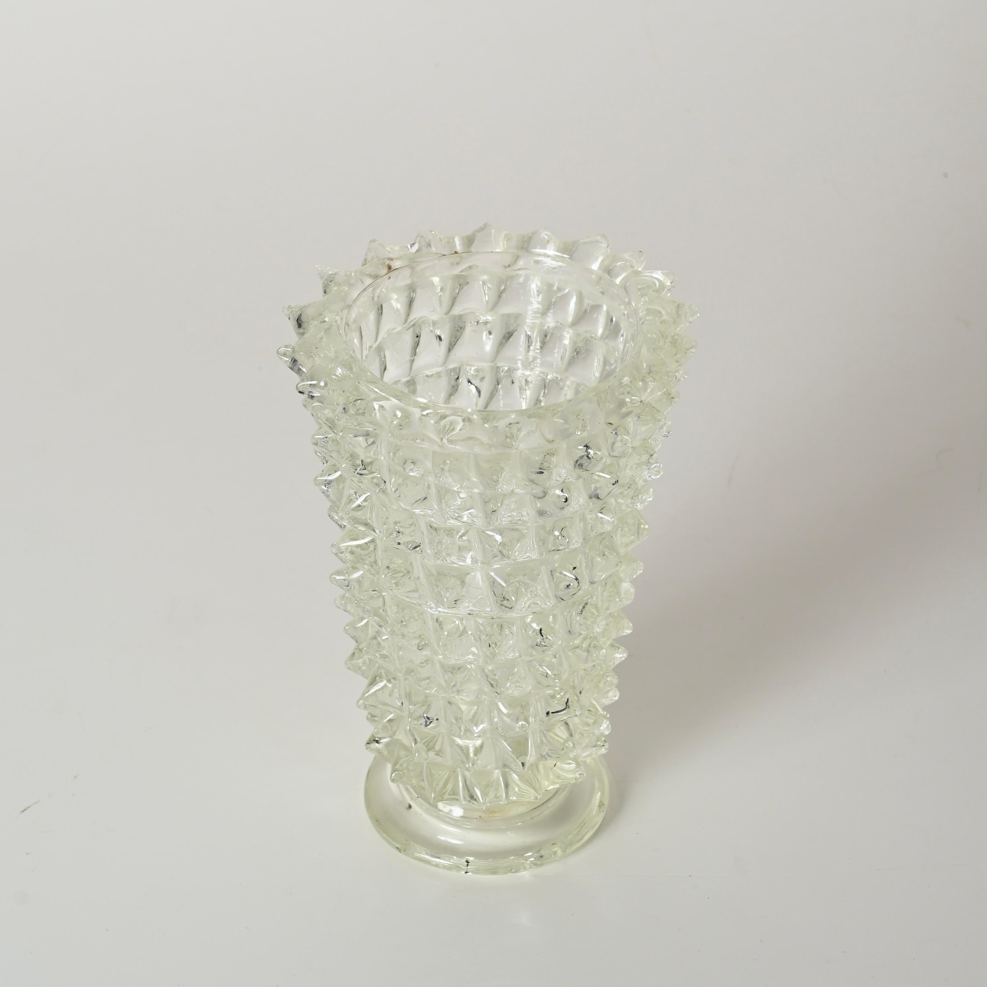 Fait main Ercole Barovier Rostrato vase italien en verre de Murano pour Barovier & Toso, années 1940 en vente