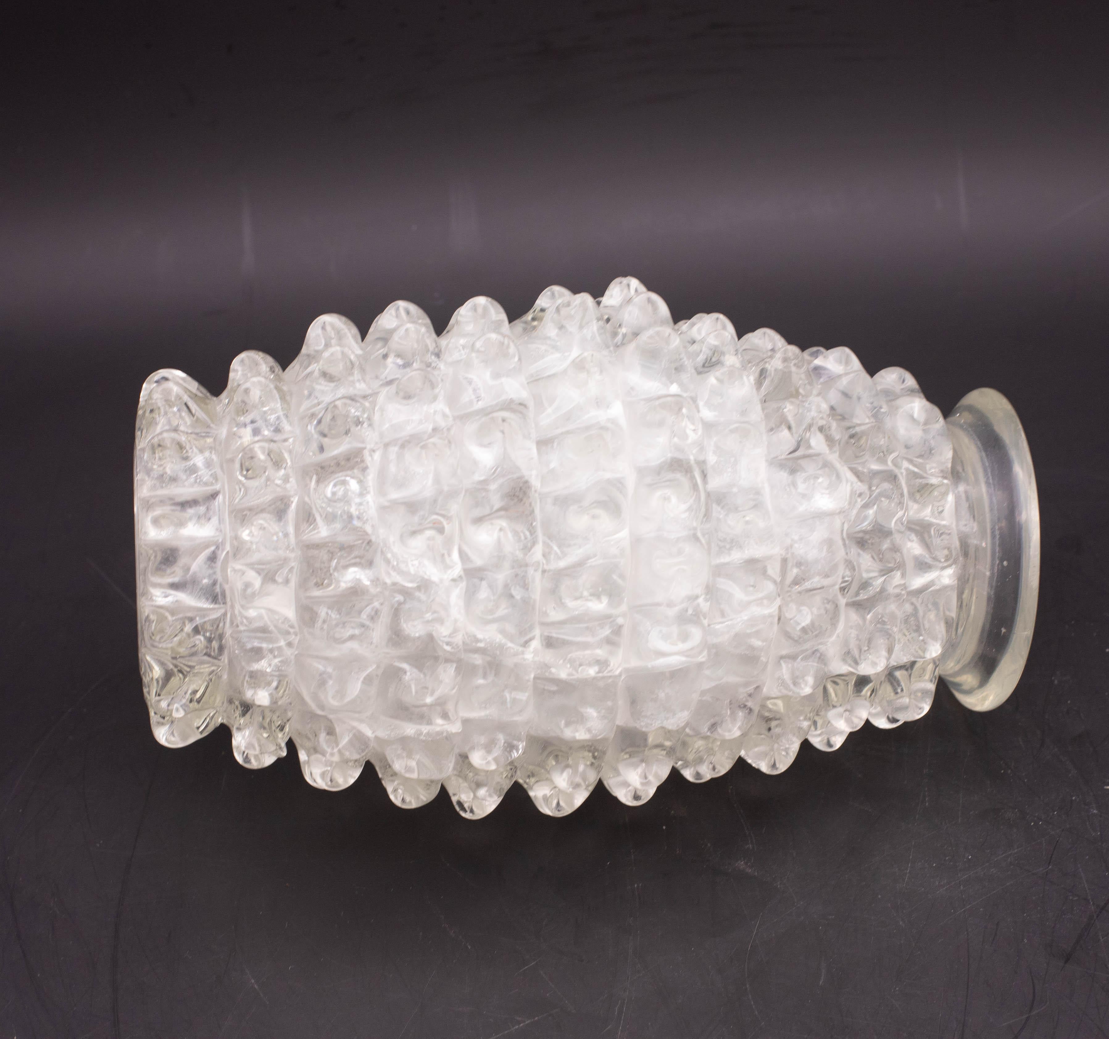Ercole Barovier Rostrato Murano Italian Glass Vase for Barovier & Toso, 1940s (Art déco) im Angebot