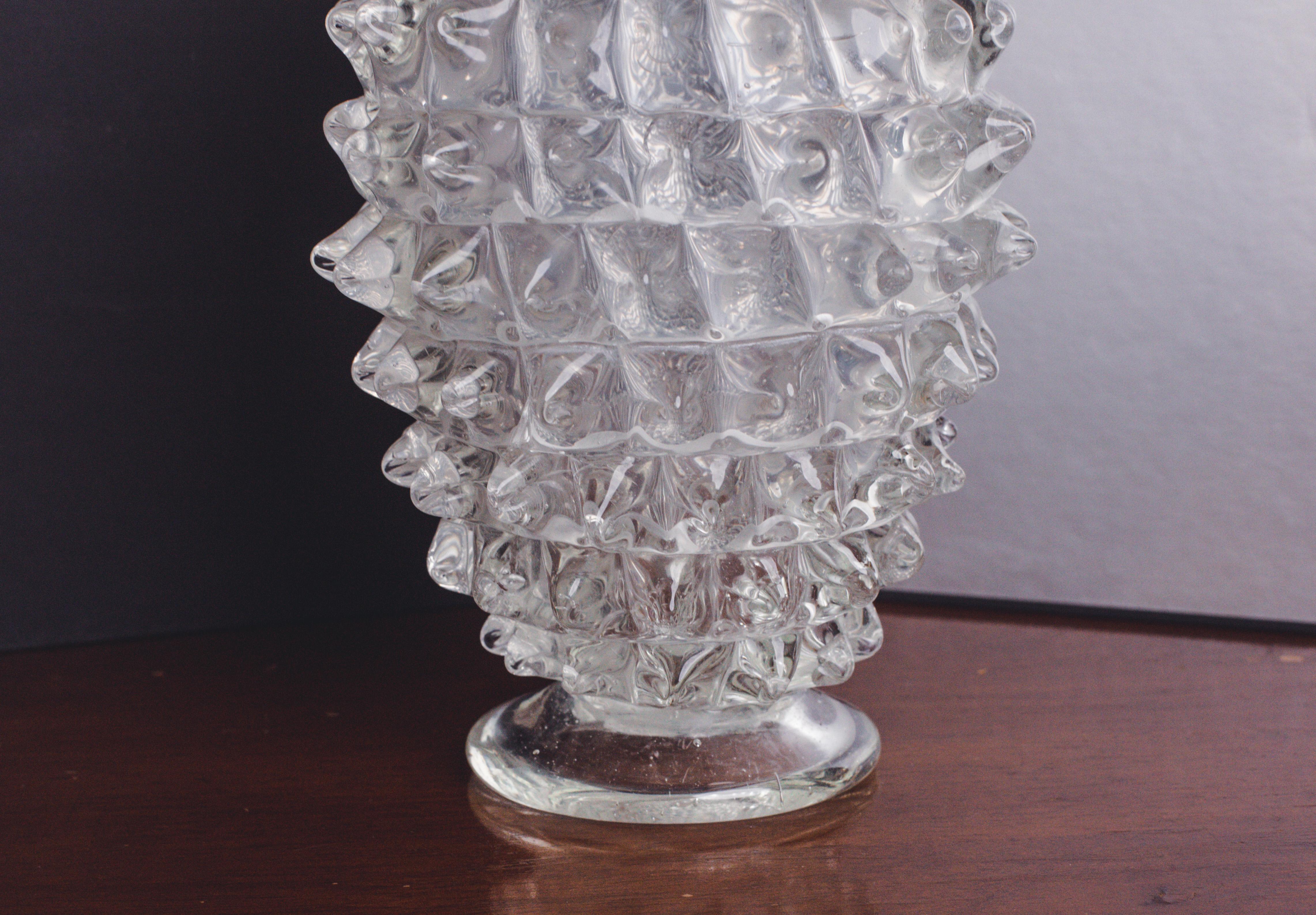 Art Glass Ercole Barovier Rostrato Murano Italian Glass Vase for Barovier & Toso, 1940s For Sale