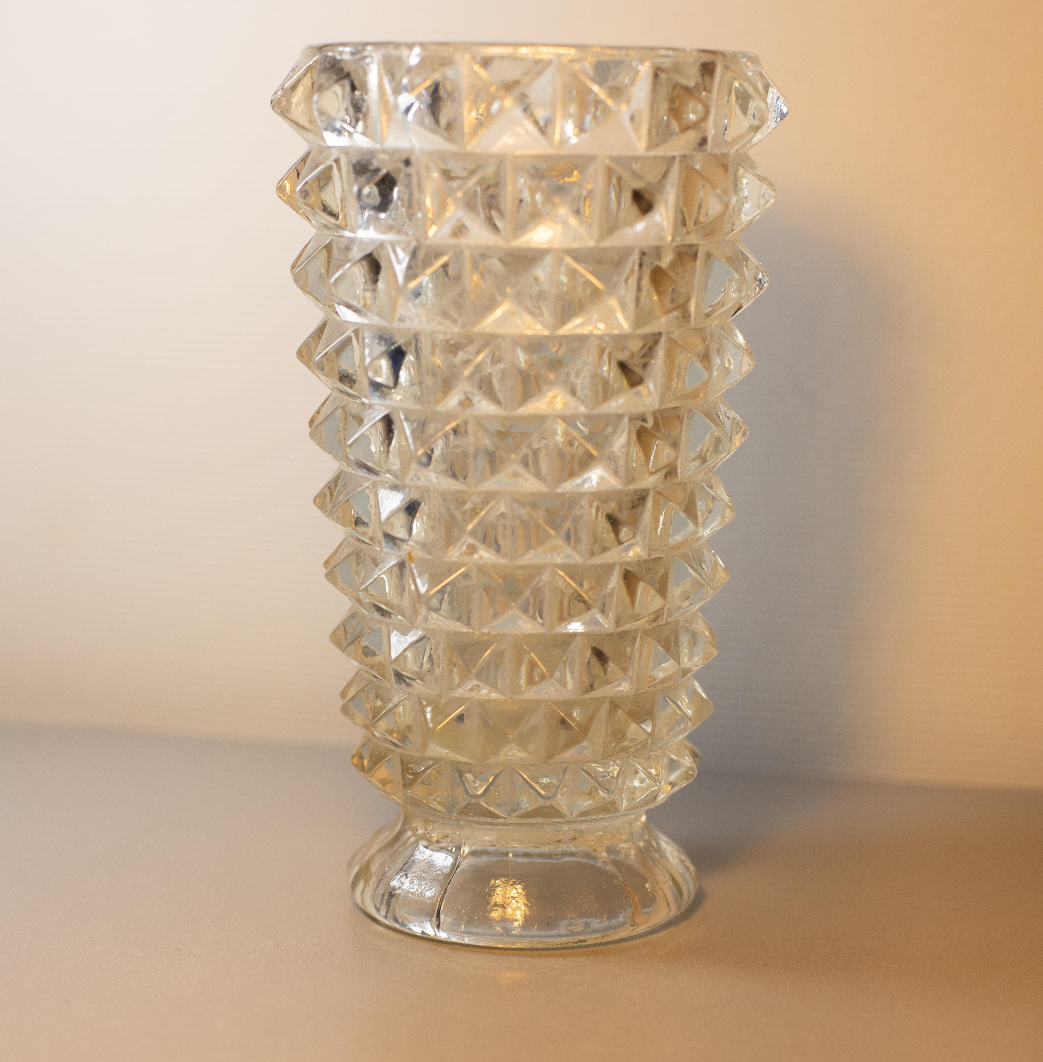 Ercole Barovier Rostrato Murano Italian Glass Vase for Barovier & Toso, 1940s 2