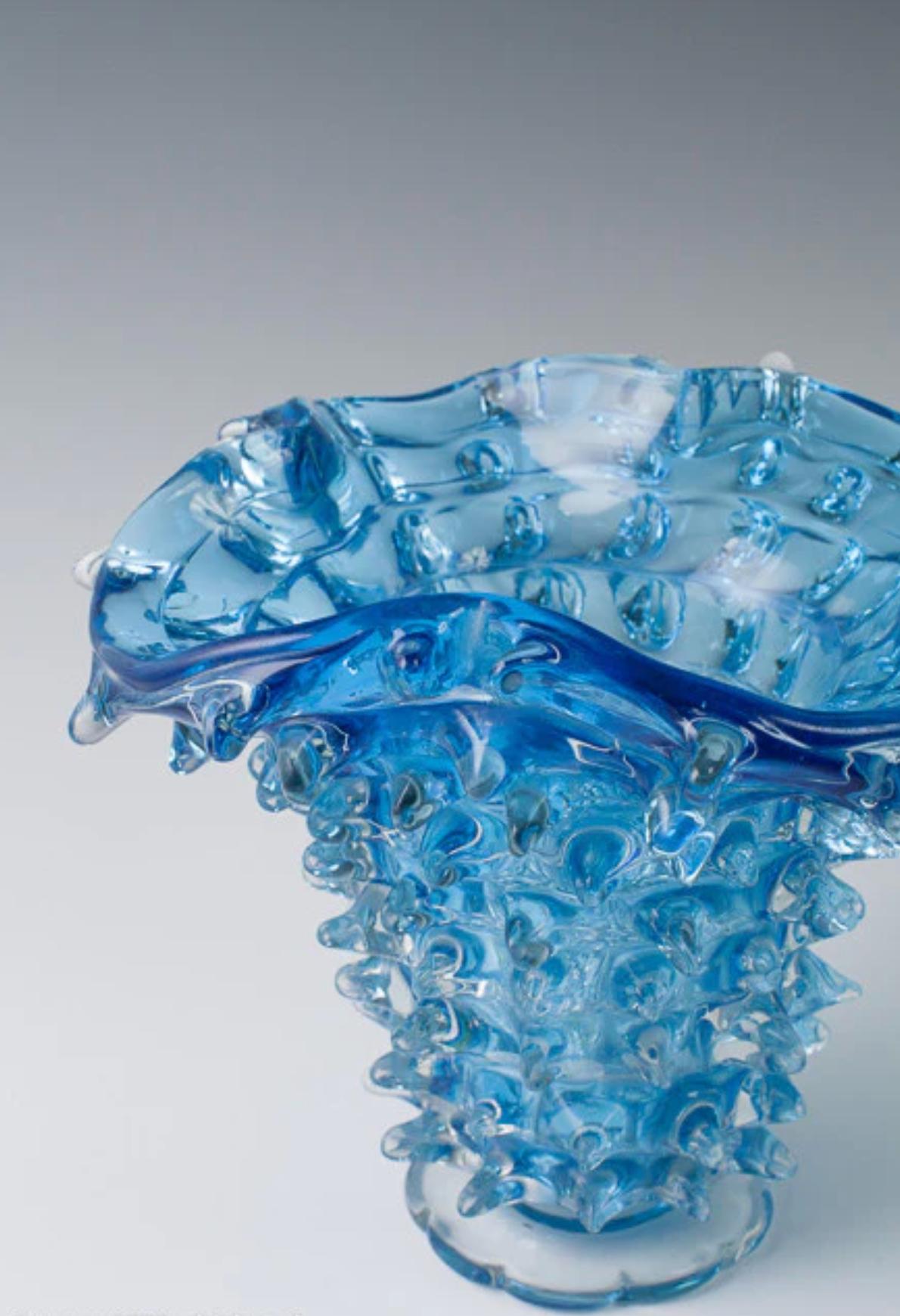 Hand-Crafted Ercole Barovier, 'Rostrato' vase, ca. 1960 For Sale