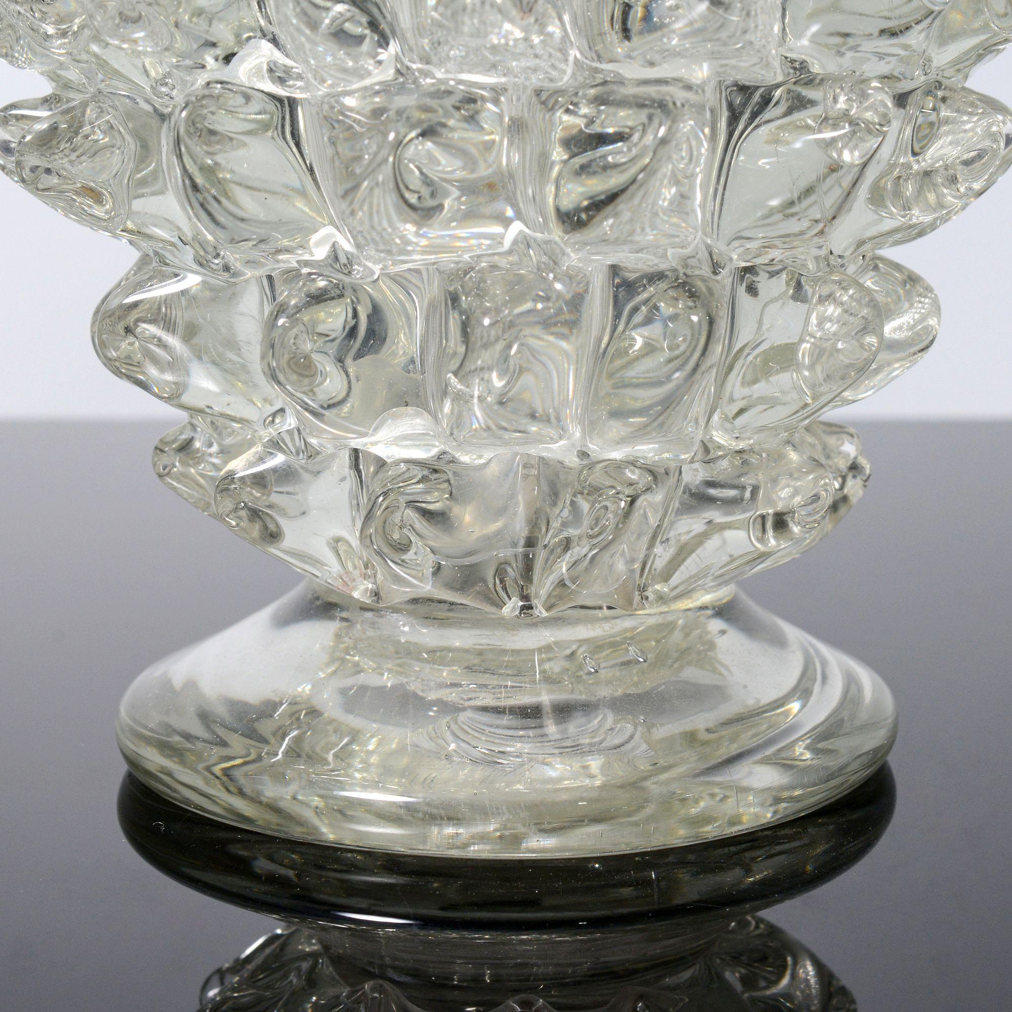 Mid-Century Modern Vase Ercole Barovier ROSTRATO, Murano en vente