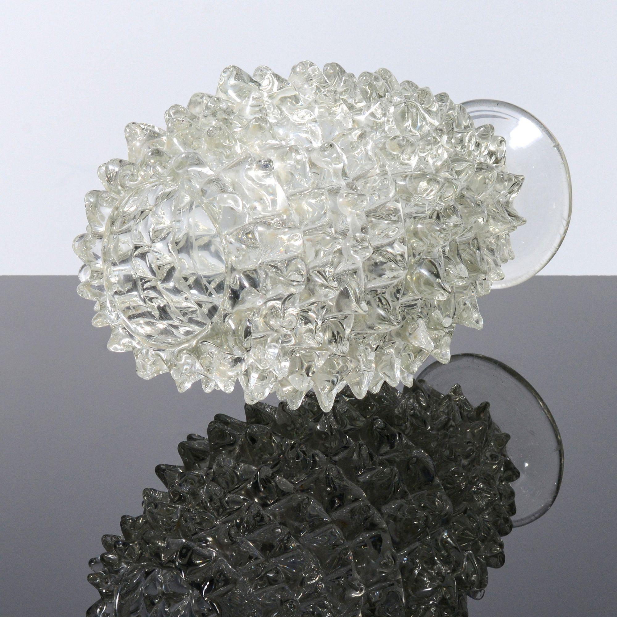 20ième siècle Vase Ercole Barovier ROSTRATO, Murano en vente