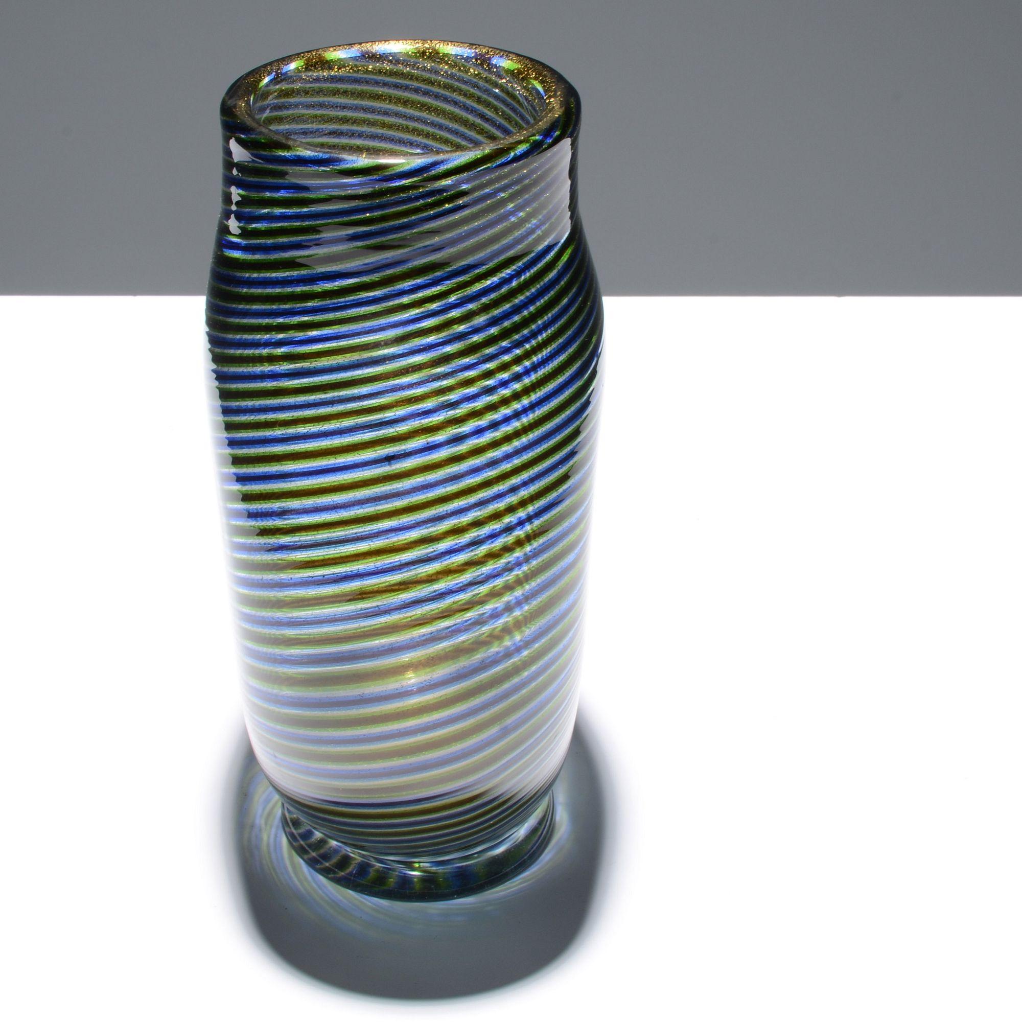 Vaso SPIRA AURATA di Ercole Barovier, Murano in vendita 7