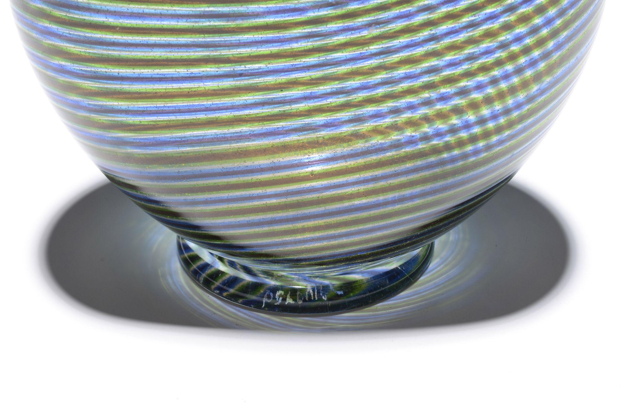 XX secolo Vaso SPIRA AURATA di Ercole Barovier, Murano in vendita