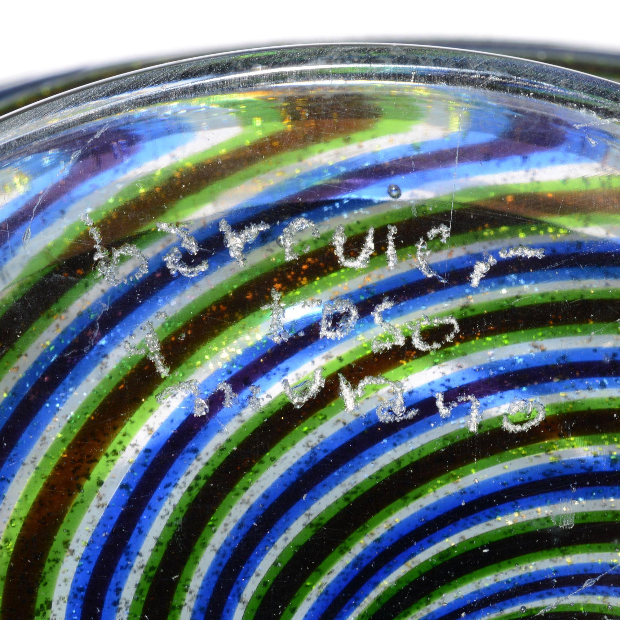 Vaso SPIRA AURATA di Ercole Barovier, Murano in vendita 1