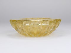 Ercole Barovier & Toso Cordonato D’oro Golden Murano Glass Bowl, Italy, 1960s